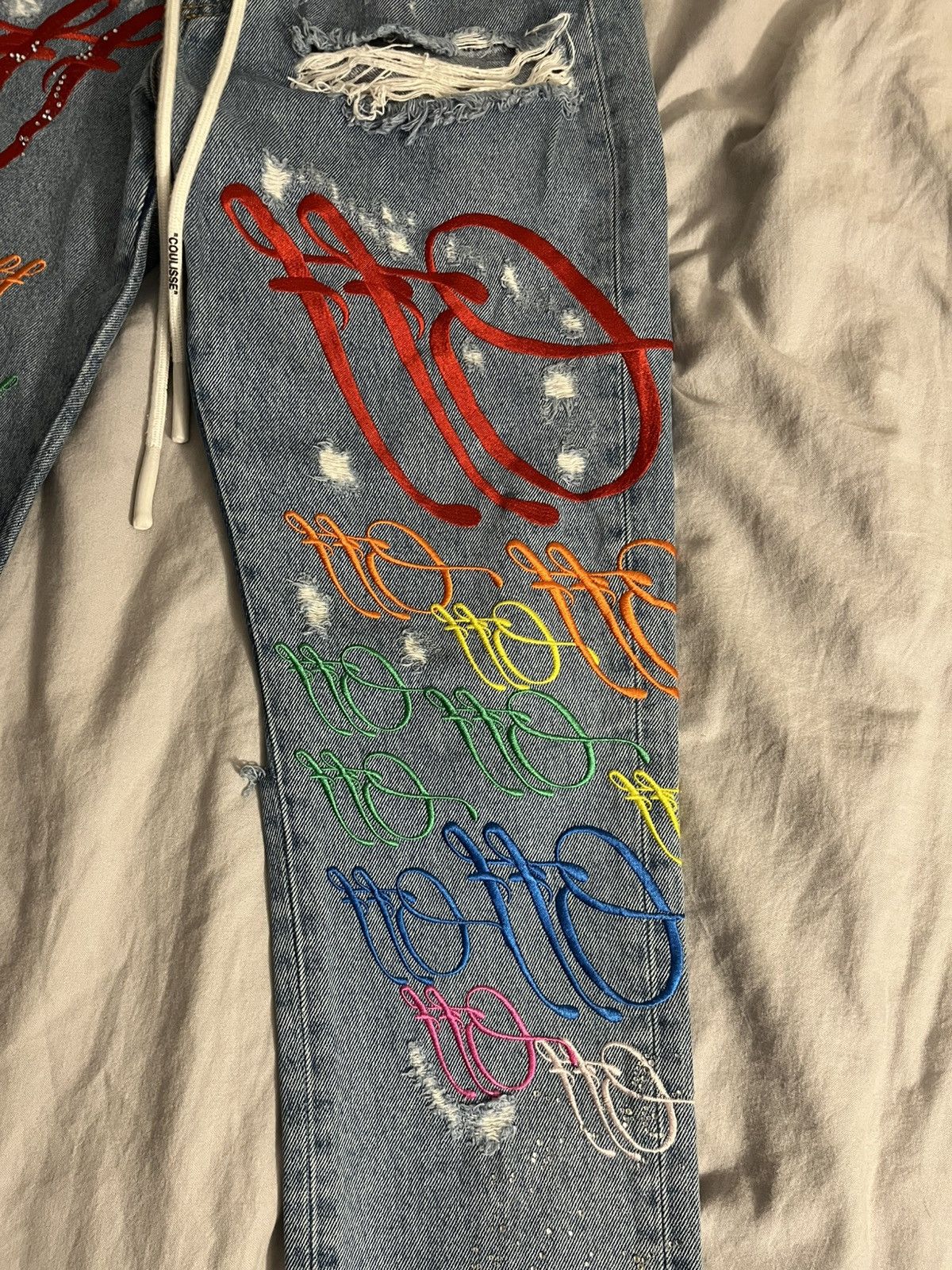 Ev Bravado Ev bravado rhinestone embroidered denim Size US 30 / EU 46 - 3 Thumbnail