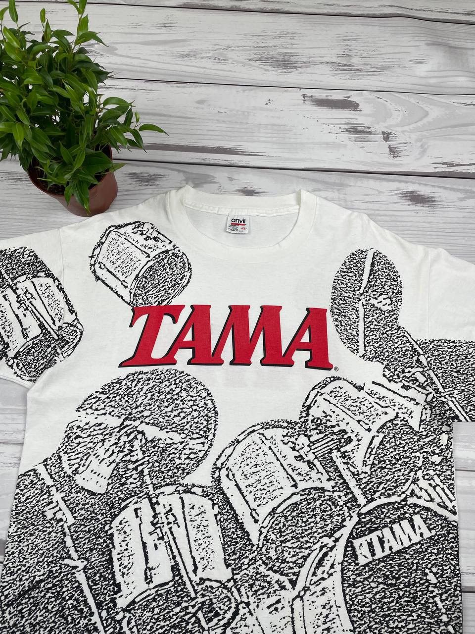 Band Tees Vintage TAMA DRUMS AOP TEE 1990s Size US XL / EU 56 / 4 - 4 Thumbnail
