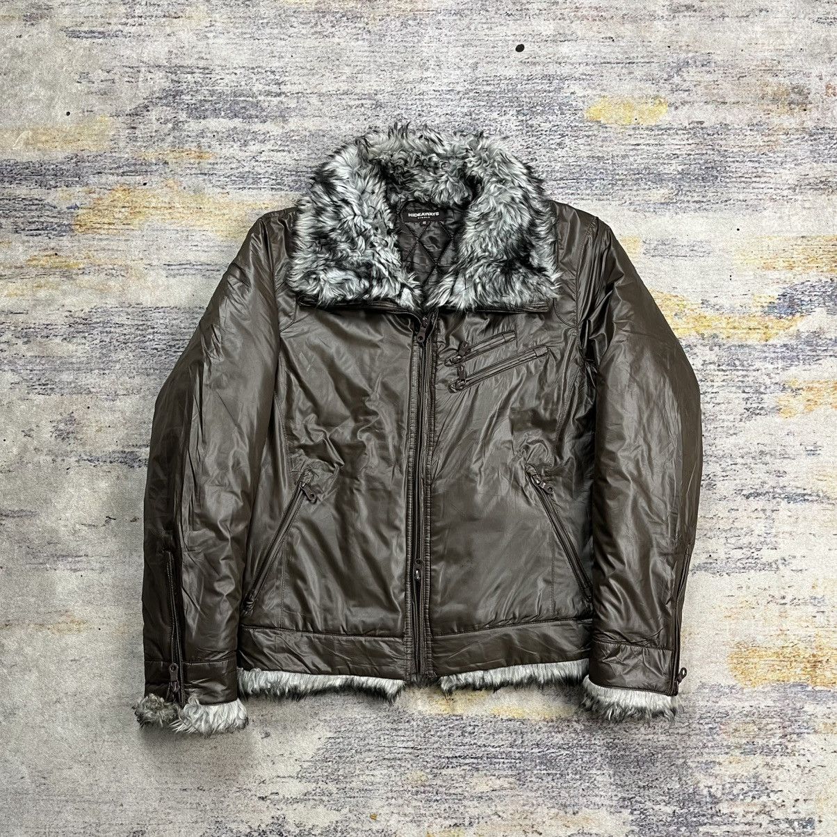 HIDEAWAYS Hideaways nicole multi zipper bikers fur jacket vkei style Size US M / EU 48-50 / 2 - 1 Thumbnail