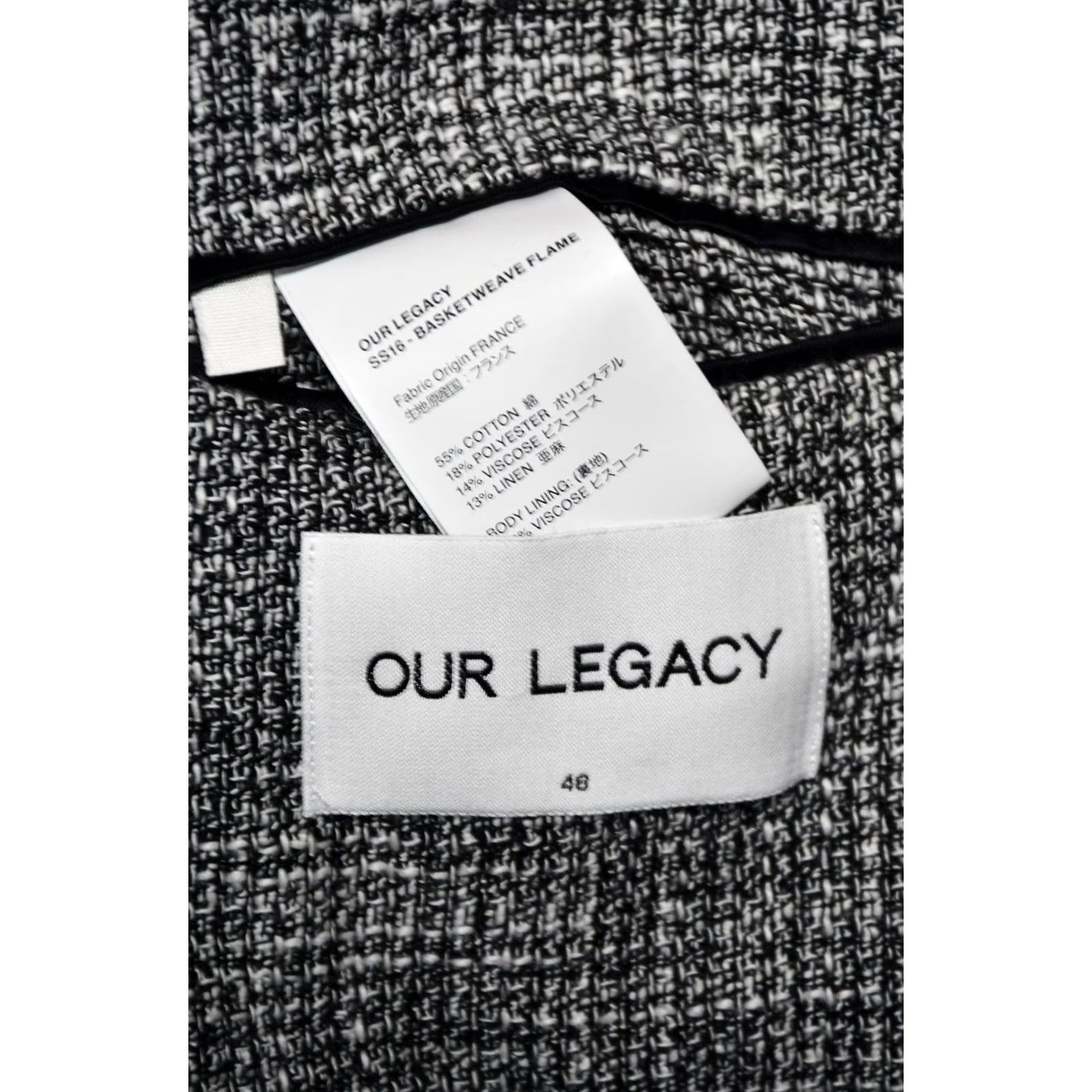 Our Legacy OUR LEGACY BASKETWEAVE FLAME SHIRT 46 GRAY, VINTAGE? Size 46R - 7 Thumbnail