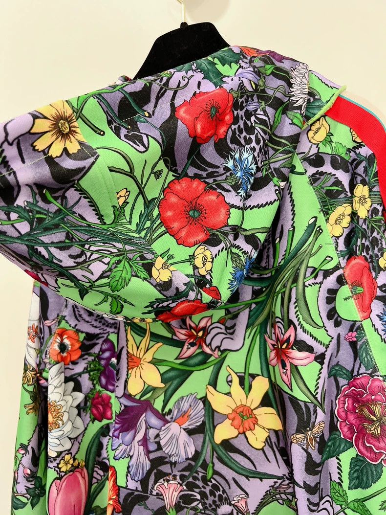 Gucci Gucci Floral pattern hooded sweatshirt sports dress 2504-Ne Size XS / US 0-2 / IT 36-38 - 6 Thumbnail
