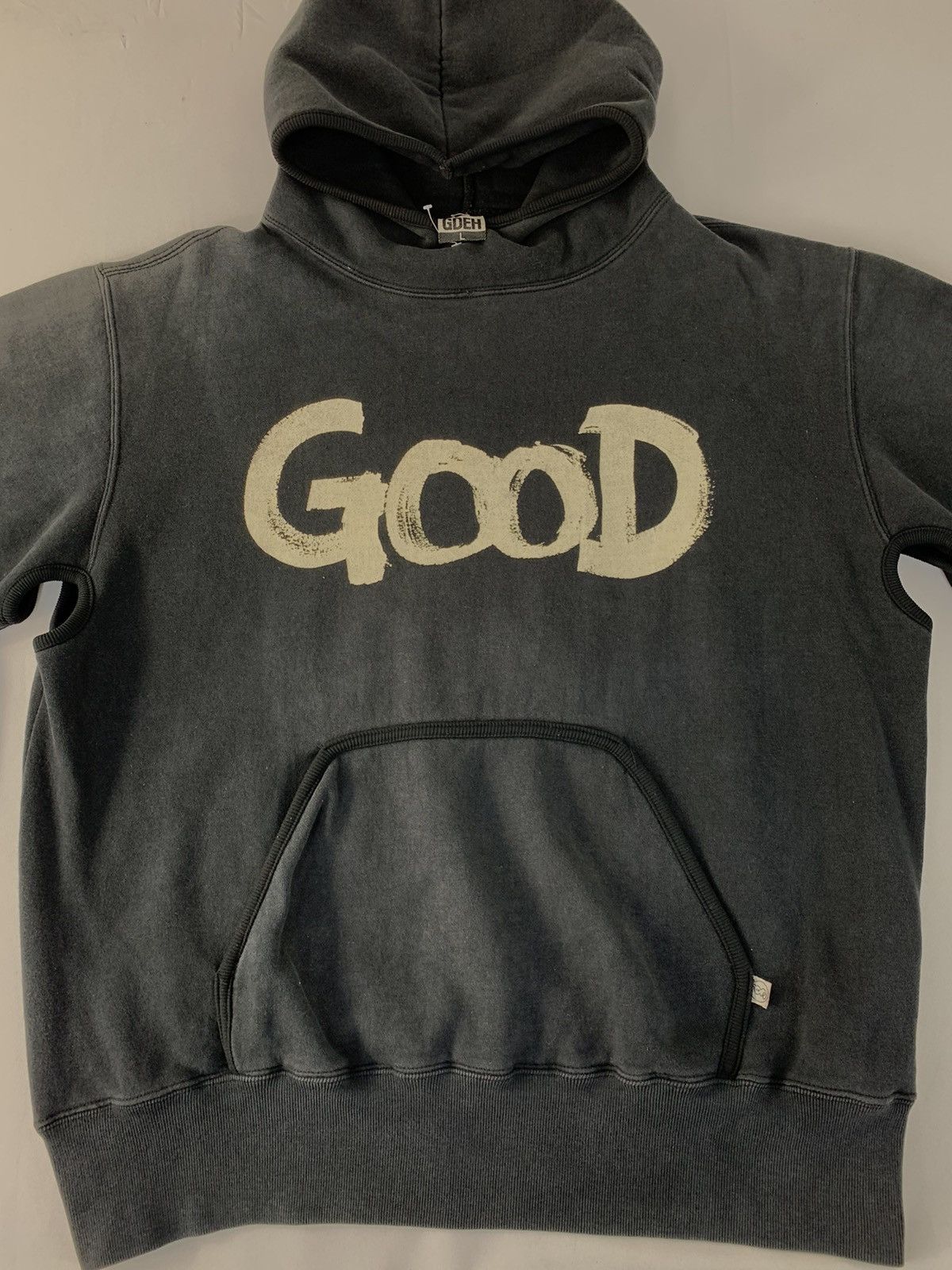 Good Enough 90s GDEH Good Enough Big E Pull Over Hoodies Spell Out Size US L / EU 52-54 / 3 - 3 Thumbnail