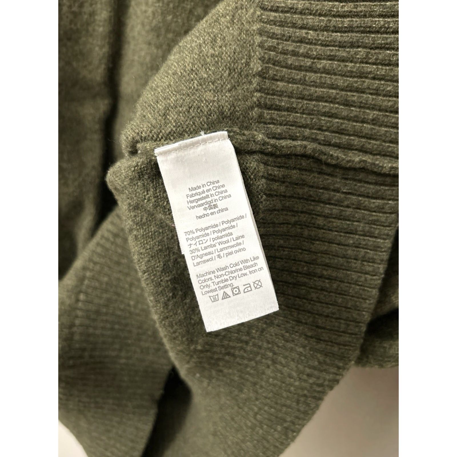 Olive VINTAGE J Crew Sweater Mens L Olive Green Raglan L/S Crewneck Pullover Knit Wool Blend All Seasons Men Size US L / EU 52-54 / 3 - 7 Thumbnail