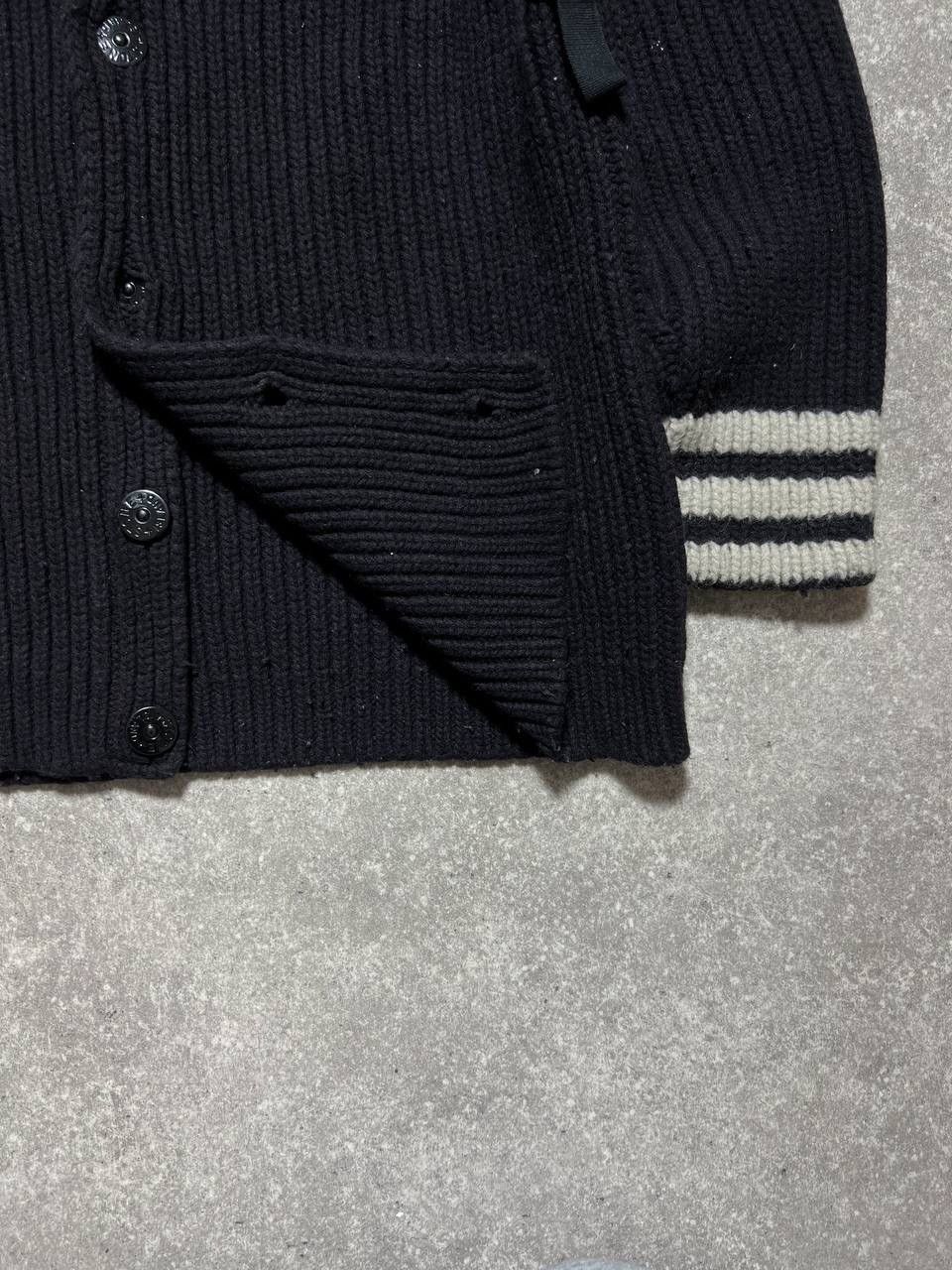 Stone Island Stone Island 2005 Heavyweight Wool Knit Spellout Cardigan Size US L / EU 52-54 / 3 - 5 Thumbnail