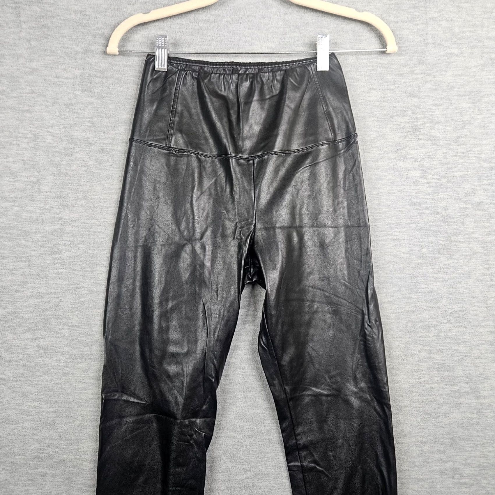 Vintage Wilfred Free Women's Daria Vegan High Rise Black Faux Leather Leggings Sz S Size 28" / US 6 / IT 42 - 7 Thumbnail