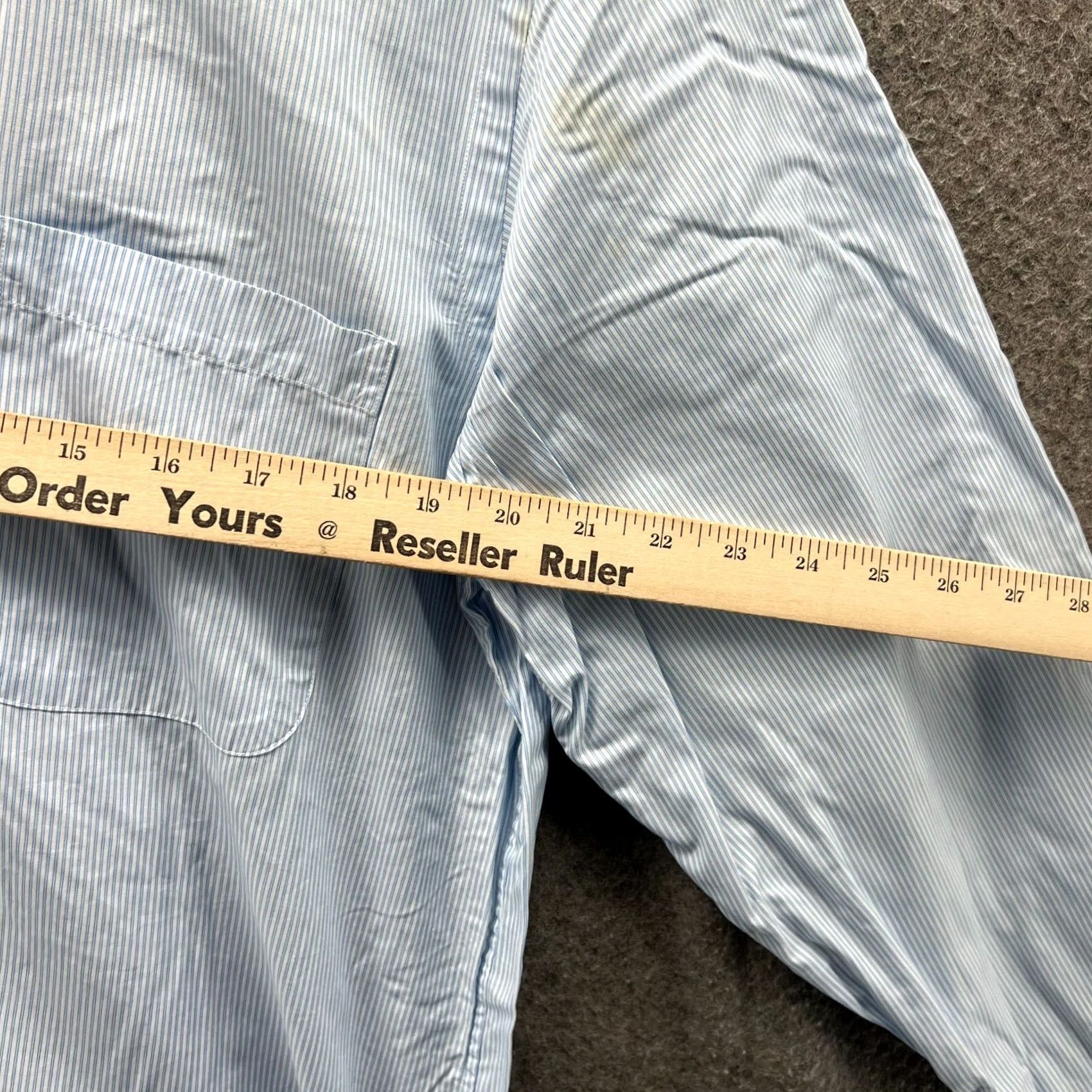 Vineyard Vines Vineyard Vines Shirt Mens 16 Blue Button-Down Oxford Dress 100's 2 Ply Blue Size 42R - 4 Thumbnail