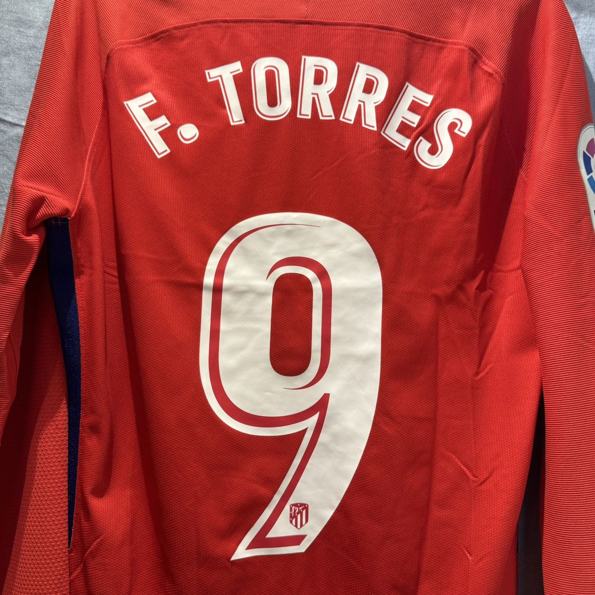 Nike Atletico Madrid 17/18 player issue L/S farewell #9 F.Torres Size US S / EU 44-46 / 1 - 5 Thumbnail
