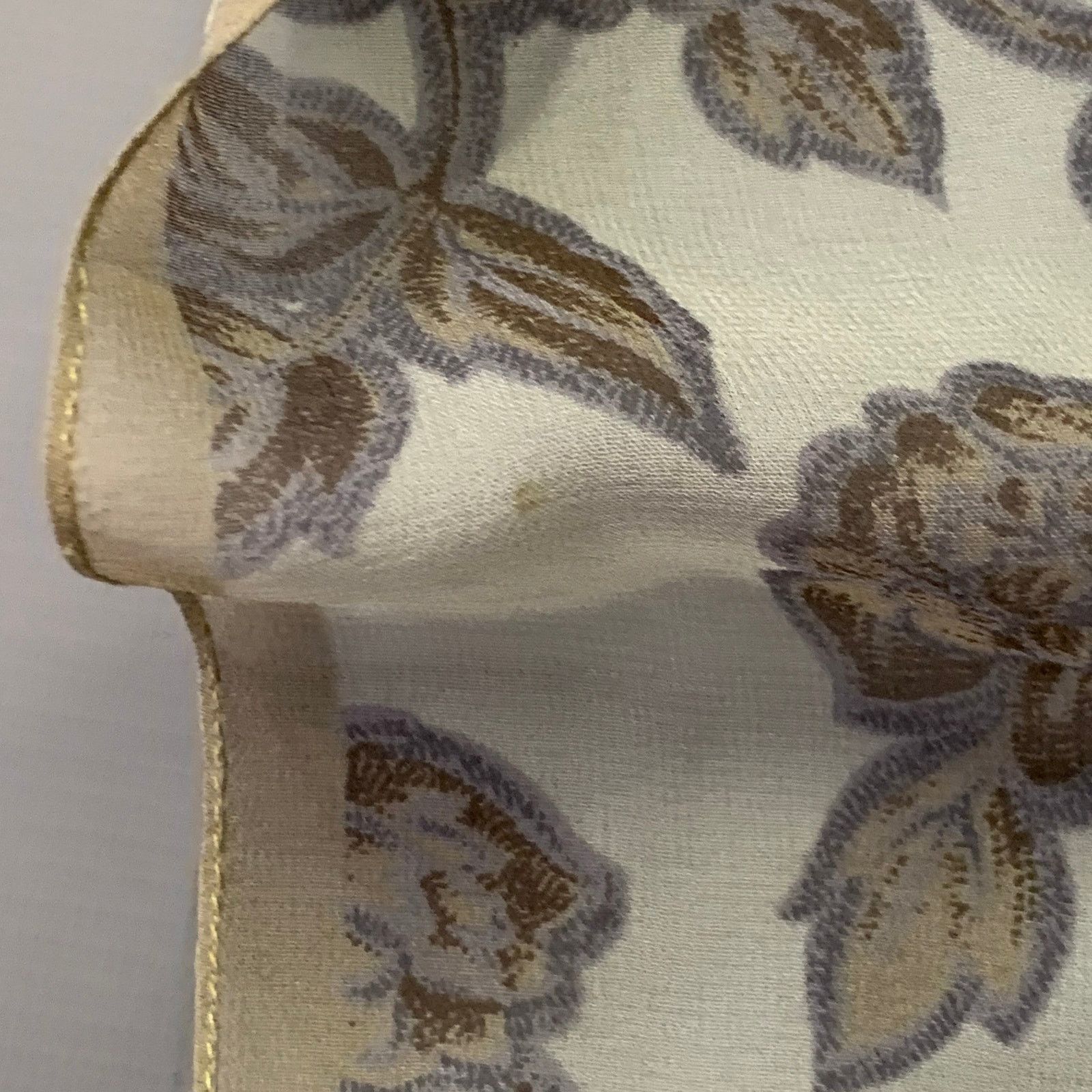 Giorgio Armani GIORGIO ARMANI Grey Blue Floral Silk Scarf Shawl Size ONE SIZE - 5 Thumbnail