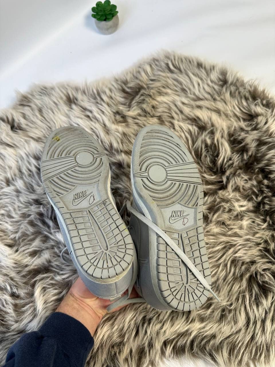 Nike 🔥Nike Dunk Sky Hi Cut Out Silver Sneakers Size US 8.5 / IT 38.5 - 6 Thumbnail