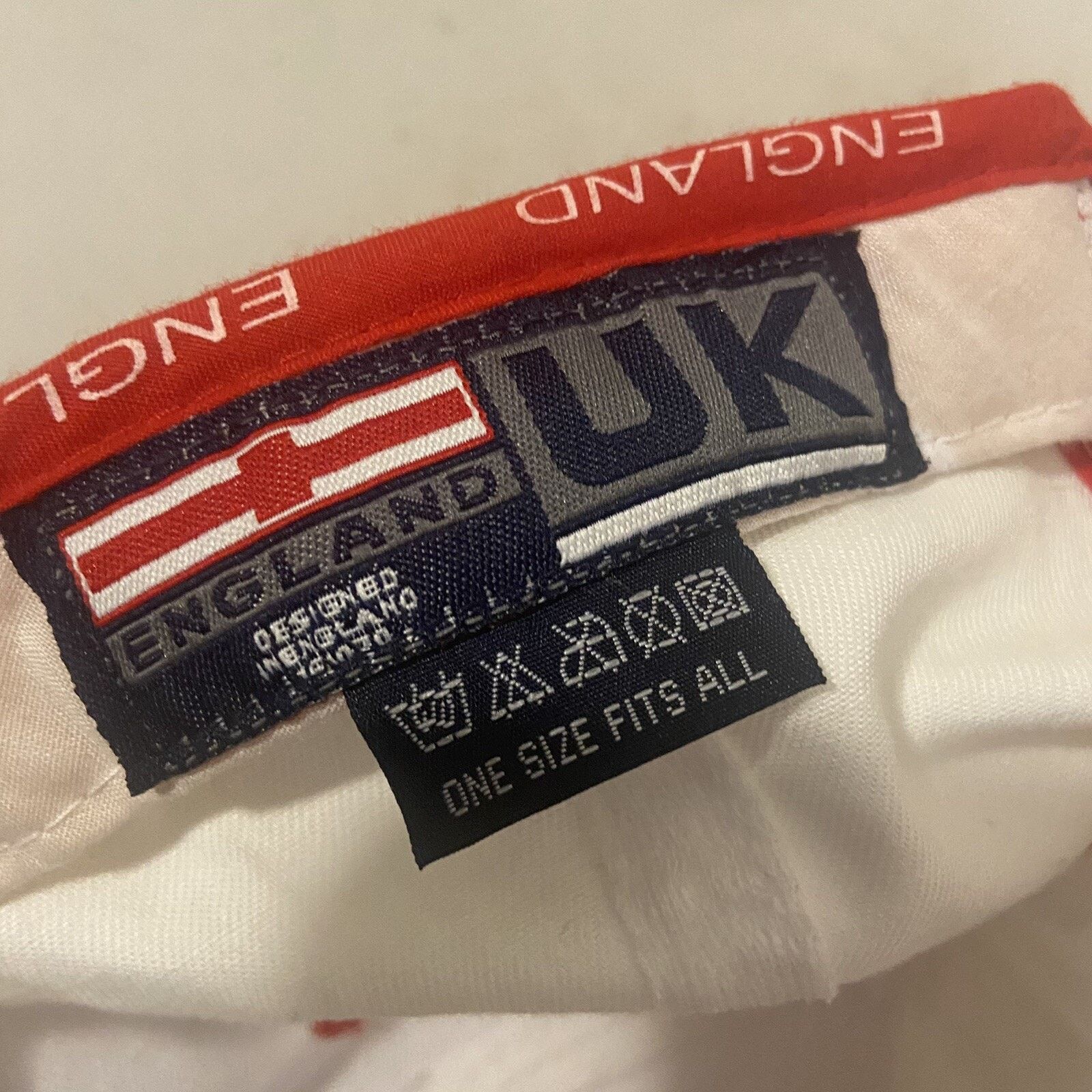 Other Biking Hat White England Flag Adjustable Ball Cap Travel Size ONE SIZE - 7 Thumbnail