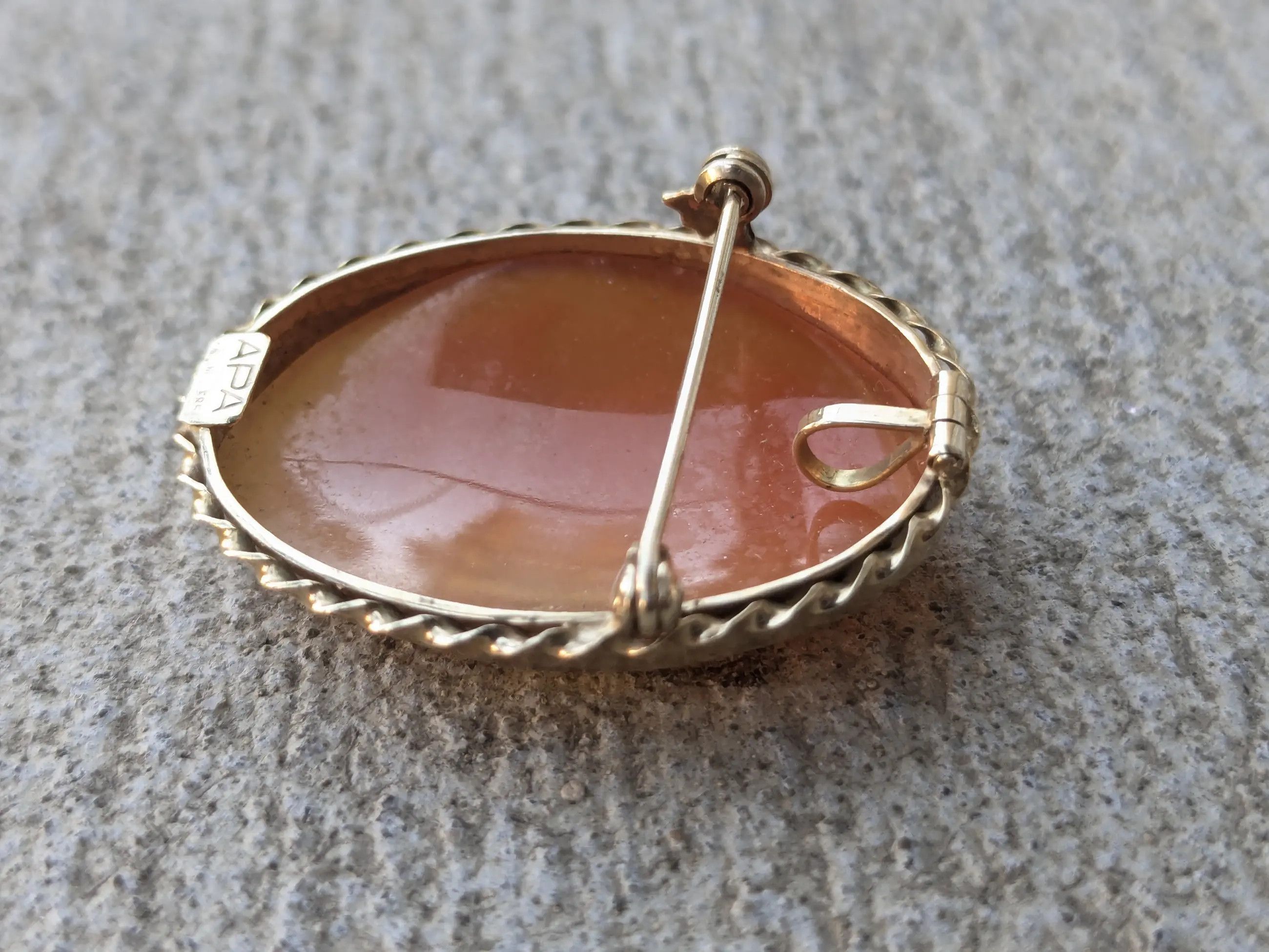 Jewelry 14k Gold Brooch Bust Cameo Antique Vintage Size ONE SIZE - 12 Thumbnail