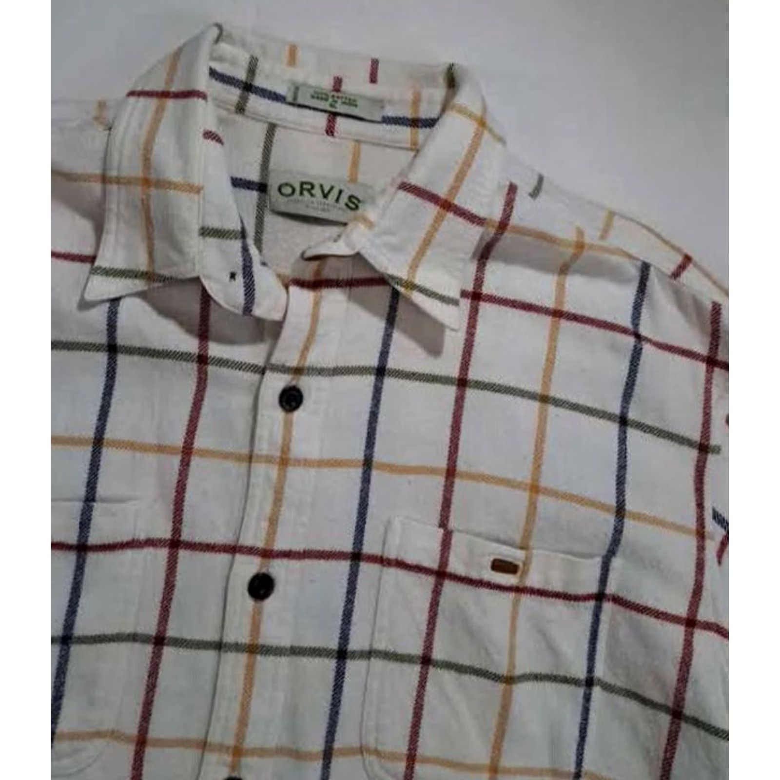 Orvis Orvis Full Button White Chex #100 Cotton Shirt XL Size EUC Size US XL / EU 56 / 4 - 3 Thumbnail
