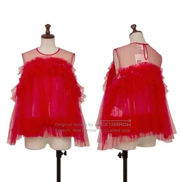 Comme des Garcons COMME des GARCONS Red Tulle Top. Size US M / EU 48-50 / 2 - 1 Thumbnail