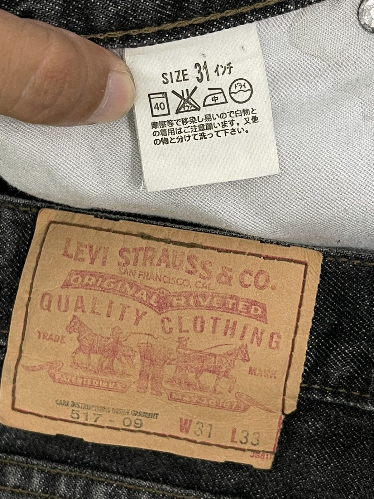 Japanese Brand Flare Jeans 2002 Levi’s Japan 517 Distress Boot Cut 7🟦2 Size US 31 - 19 Thumbnail