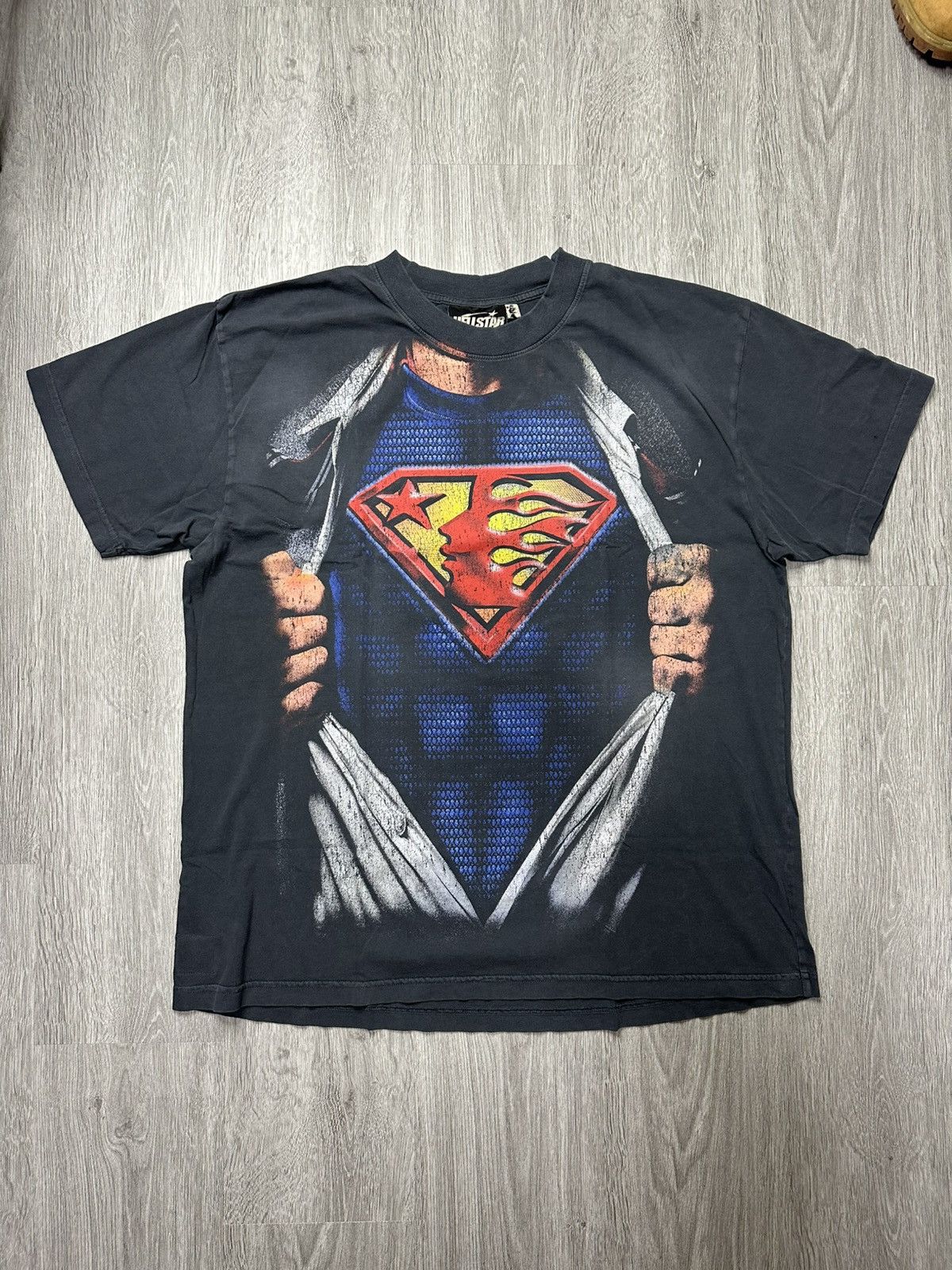 HELLSTAR Hellstar SUPERMAN Logo T-Shirt Black Size US L / EU 52-54 / 3 - 1 Thumbnail