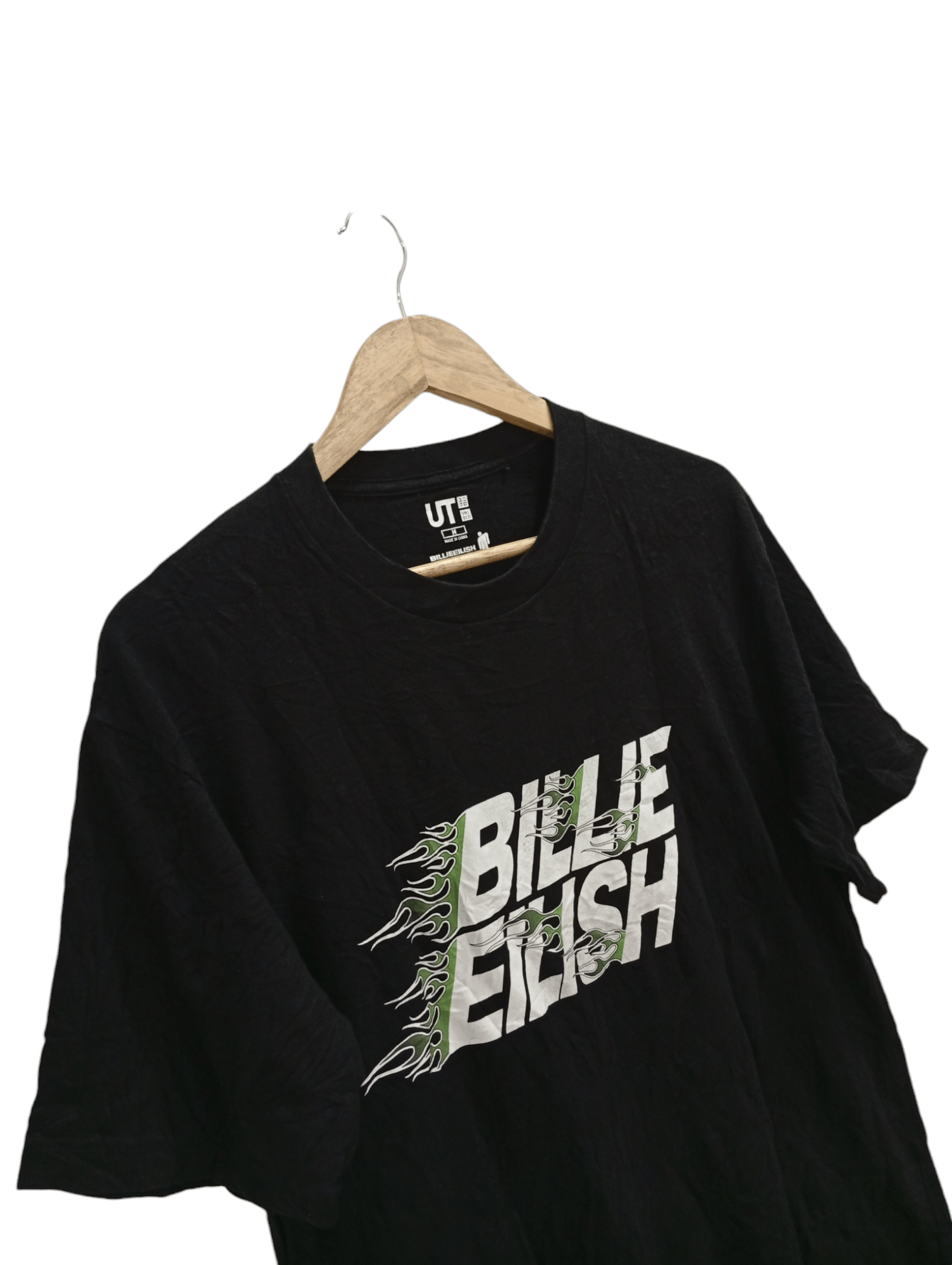 Band Tees × Billie Eilish × Uniqlo 🔥🔥Uniqlo x Billie Eilish Spellout Flame T-Shirt Size US M / EU 48-50 / 2 - 3 Thumbnail