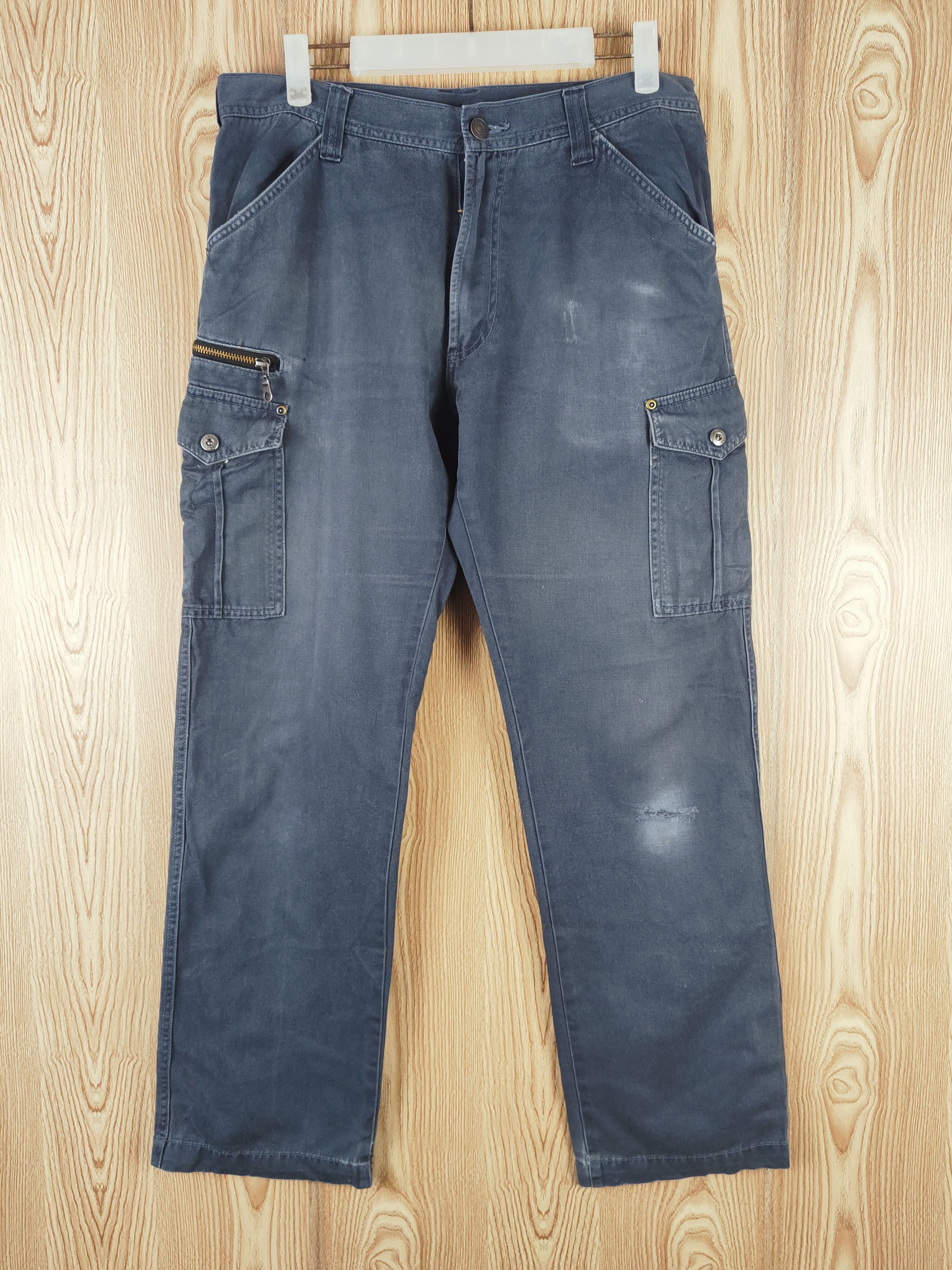 Japanese Brand × Vintage Vintage GW Navy Faded Multi Tactical pocket Cargo Pants Size US 32 / EU 48 - 1 Thumbnail