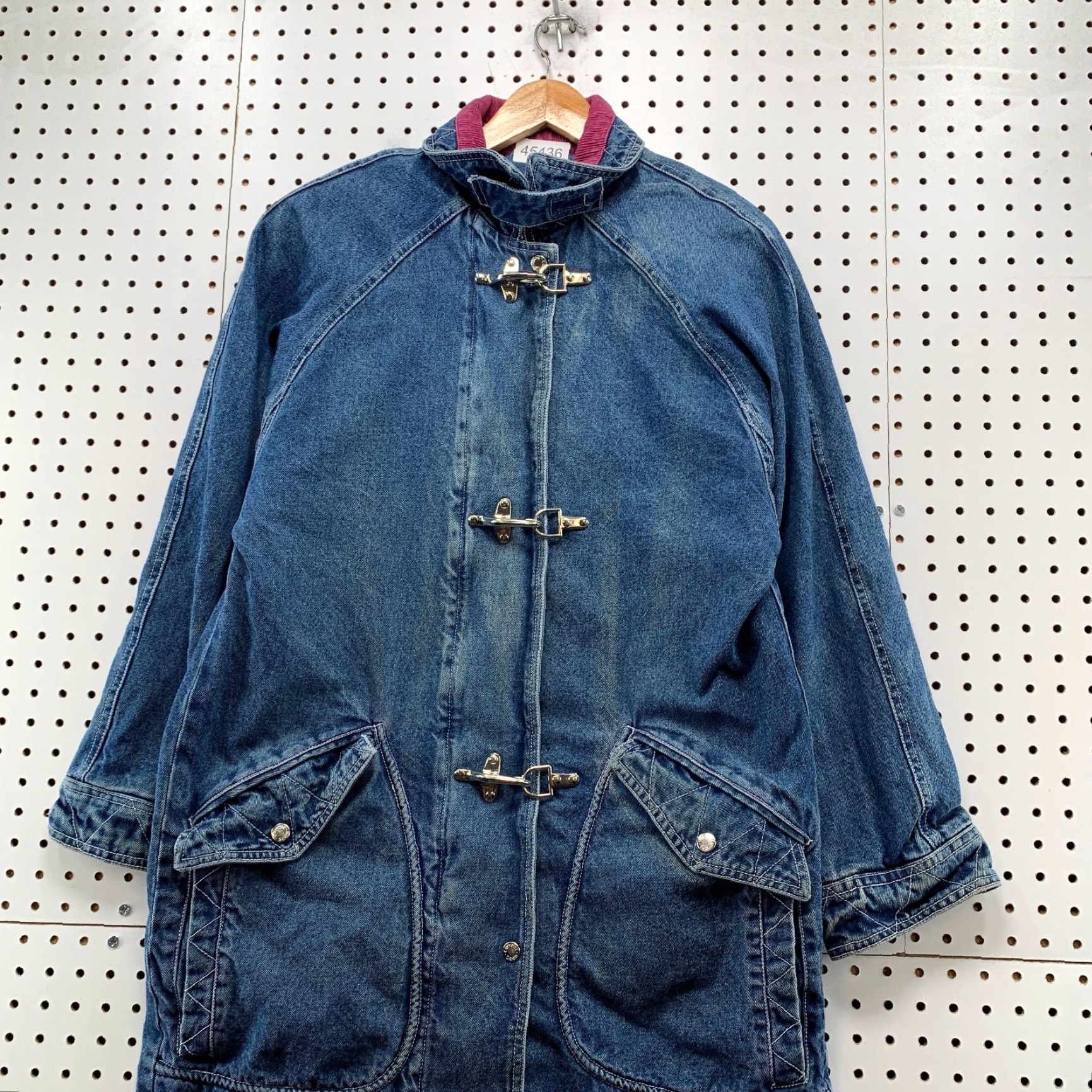 Vintage VINTAGE Current Seen Denim Fireman Hook Denim Coat Womens Small Flannel Lined Shirt Size S / US 4 / IT 40 - 4 Thumbnail