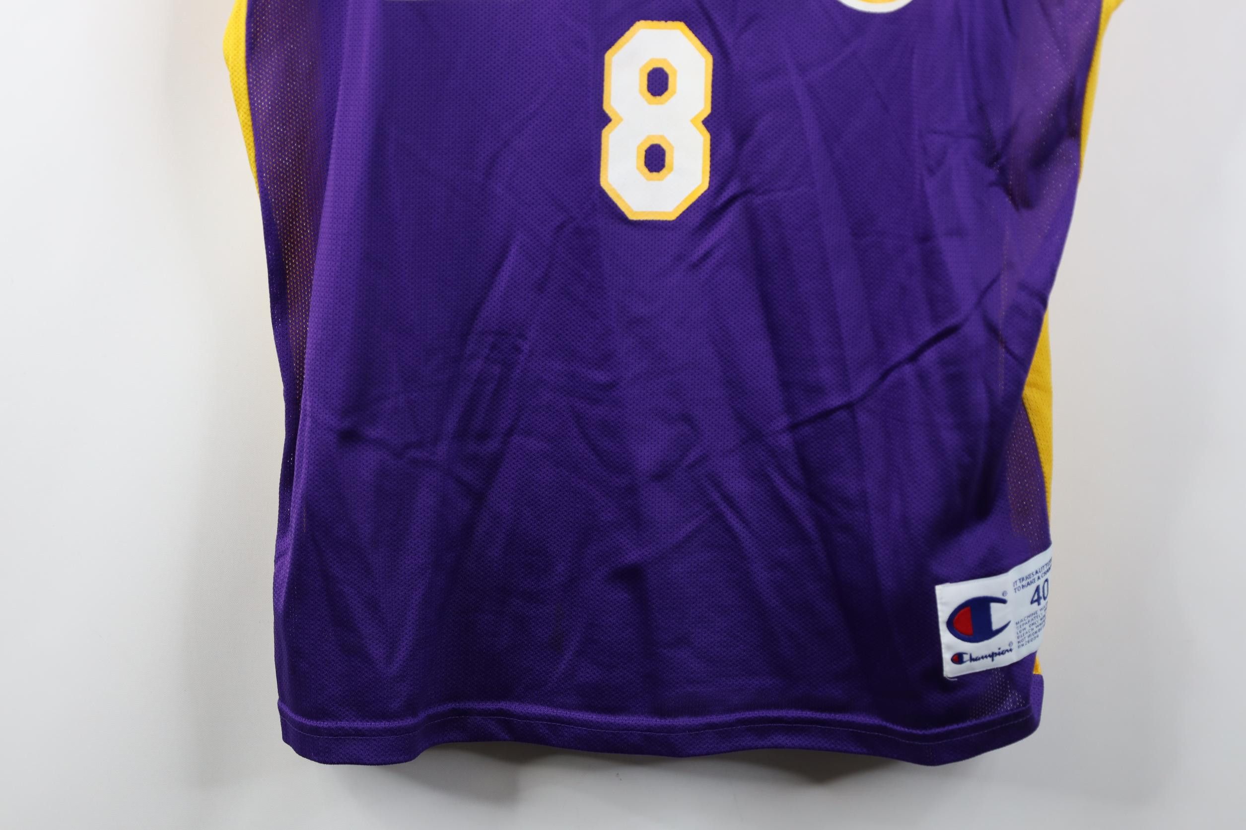 Champion Vintage 90s Champion Los Angeles Lakers Basketball Jersey #8 Size US XXL / EU 58 / 5 - 3 Thumbnail