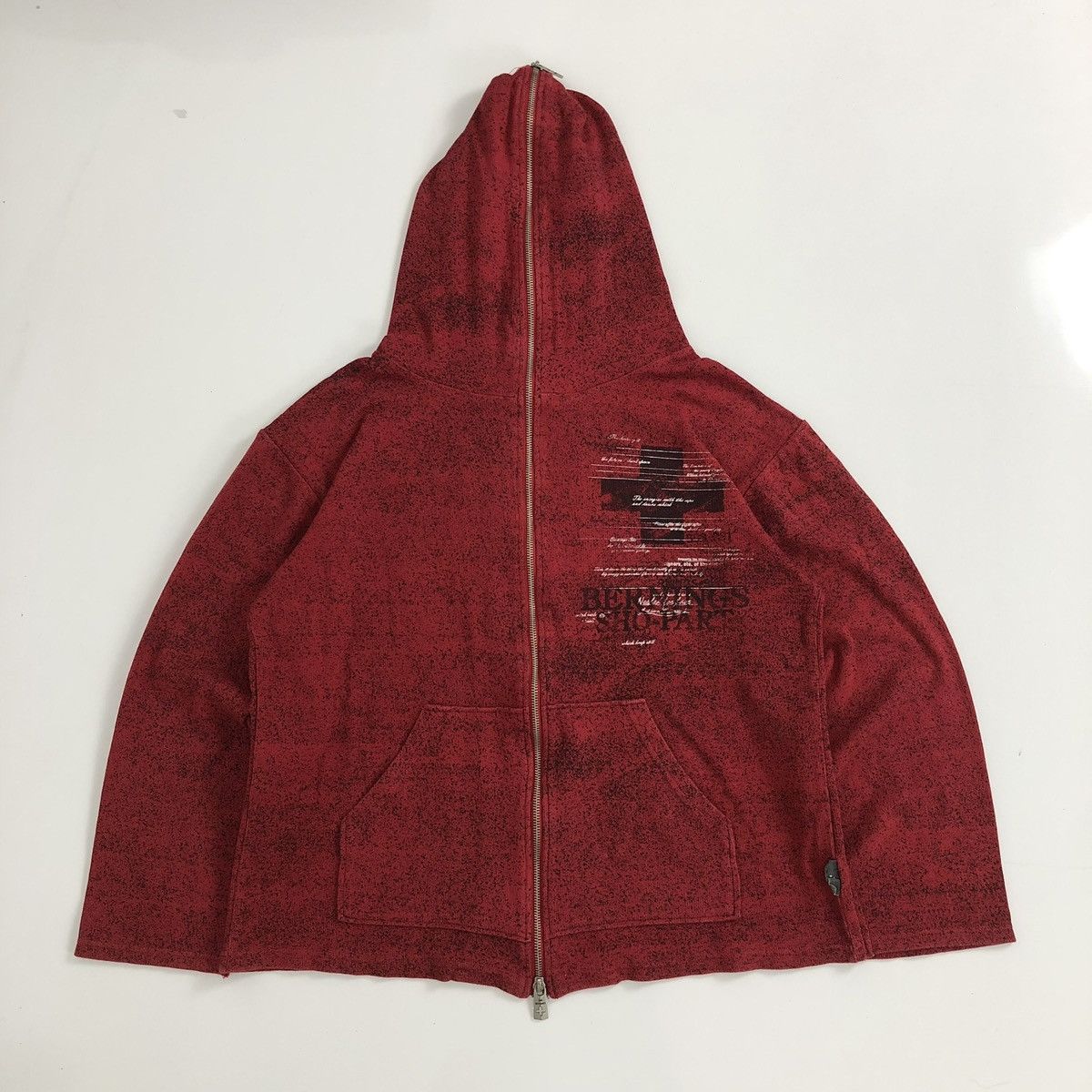 BERNINGS SHO 2000s Bernings Sho Asymmetric Grunge Lgb Cross Goa ZipHoodie Size US L / EU 52-54 / 3 - 3 Thumbnail