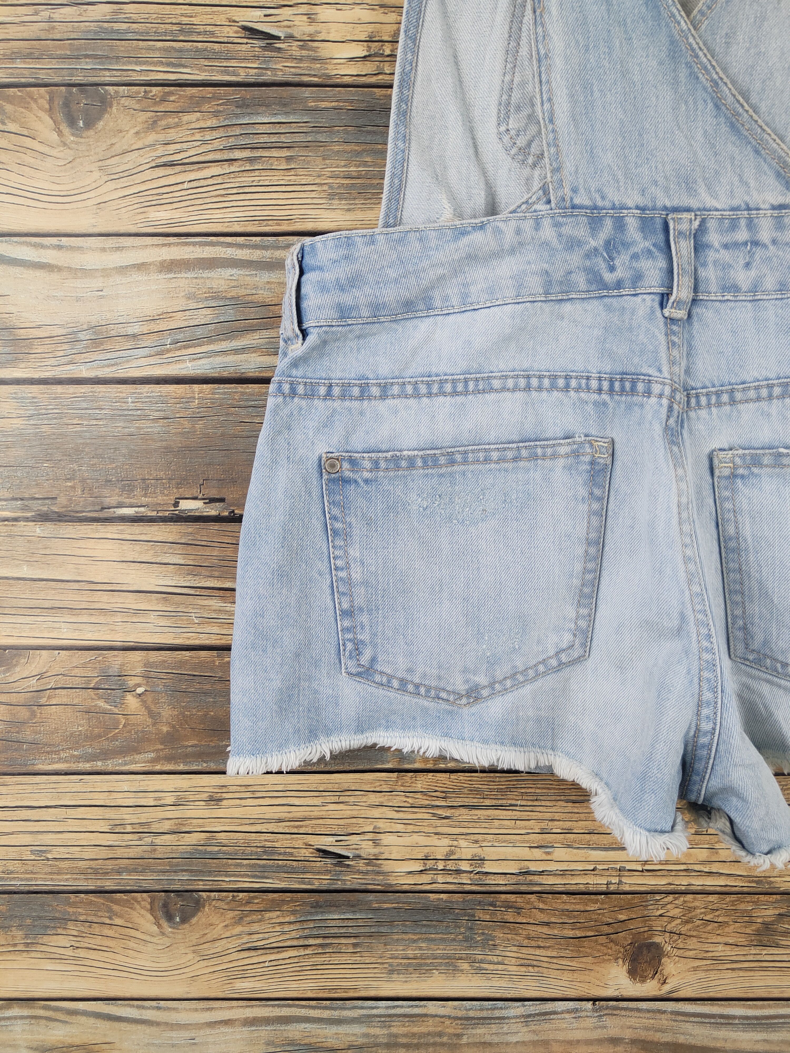 Bershka × Vintage Streetwear Vintage Bershka Blue Denim Shortall Jumpsuit Size 32" / US 10 / IT 46 - 11 Thumbnail