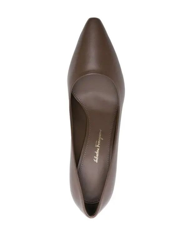 Salvatore Ferragamo o1s1rm0924 Clay Leather Pumps in Brown Size US 6.5 / IT 36.5 - 4 Thumbnail