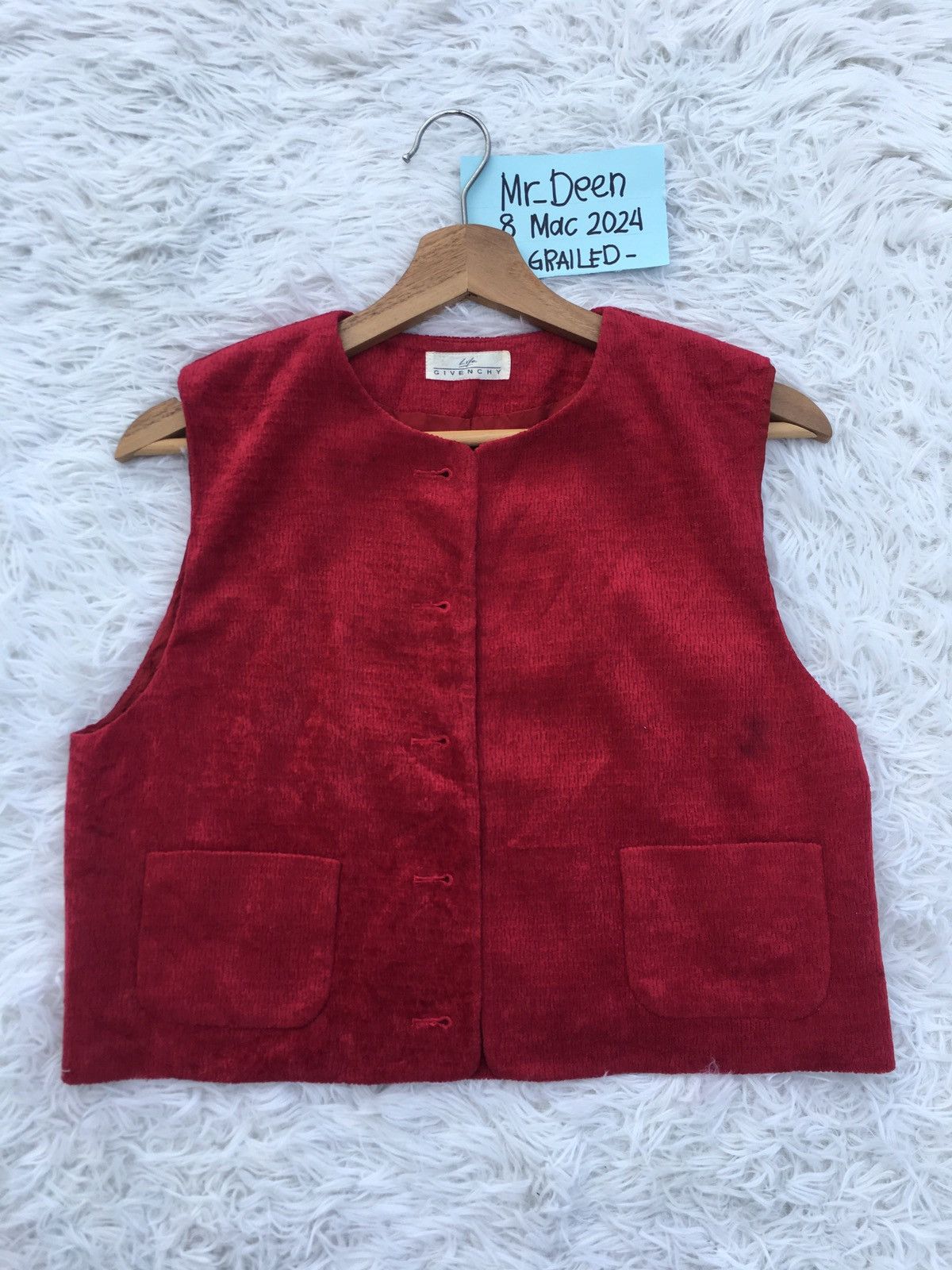 Rare Vintage 90s Givenchy Life Corduroy Vest