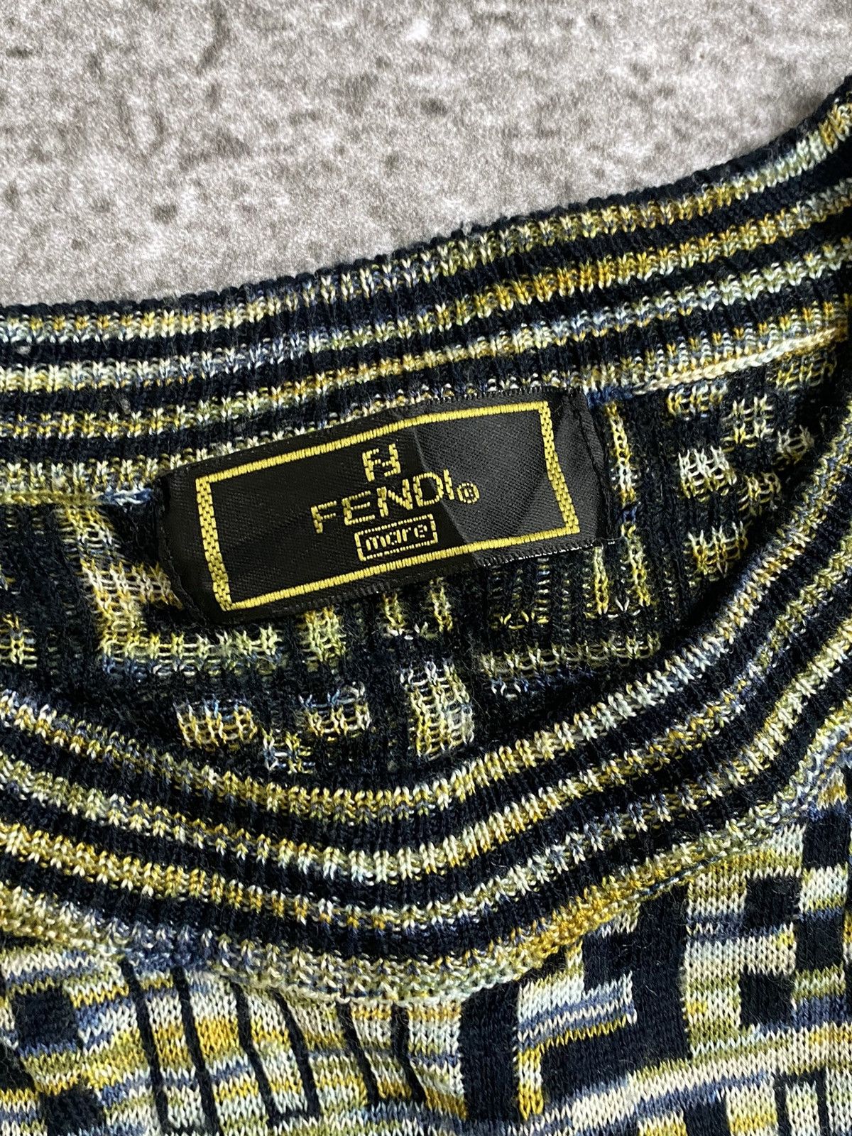Fendi × Vintage Vintage Fendi mare monogram knitt longsleeve Size US M / EU 48-50 / 2 - 7 Thumbnail