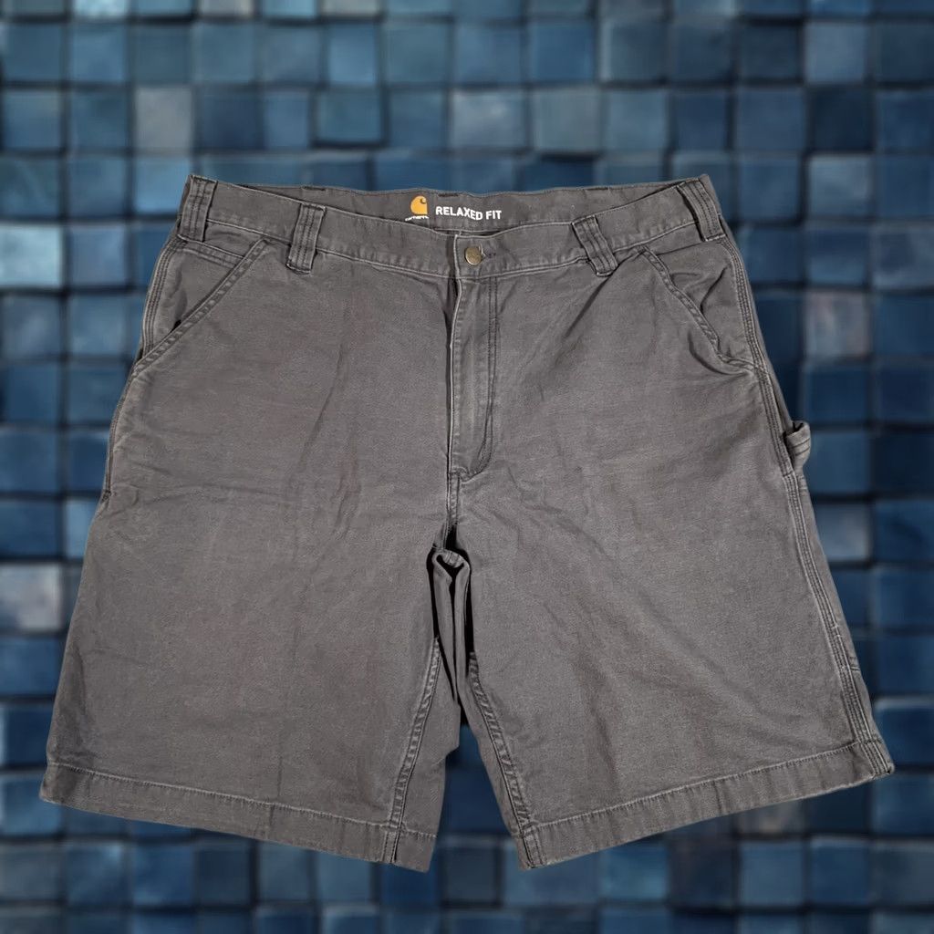 Carhartt Carhartt Cargo Shorts Mens 40 Gray Relaxed Fit Canvas Work Utility Stretch Cargo Shorts Mens 40 Gray Relaxed Fit Canvas Workwear Size US 40 / EU 56 - 1 Thumbnail