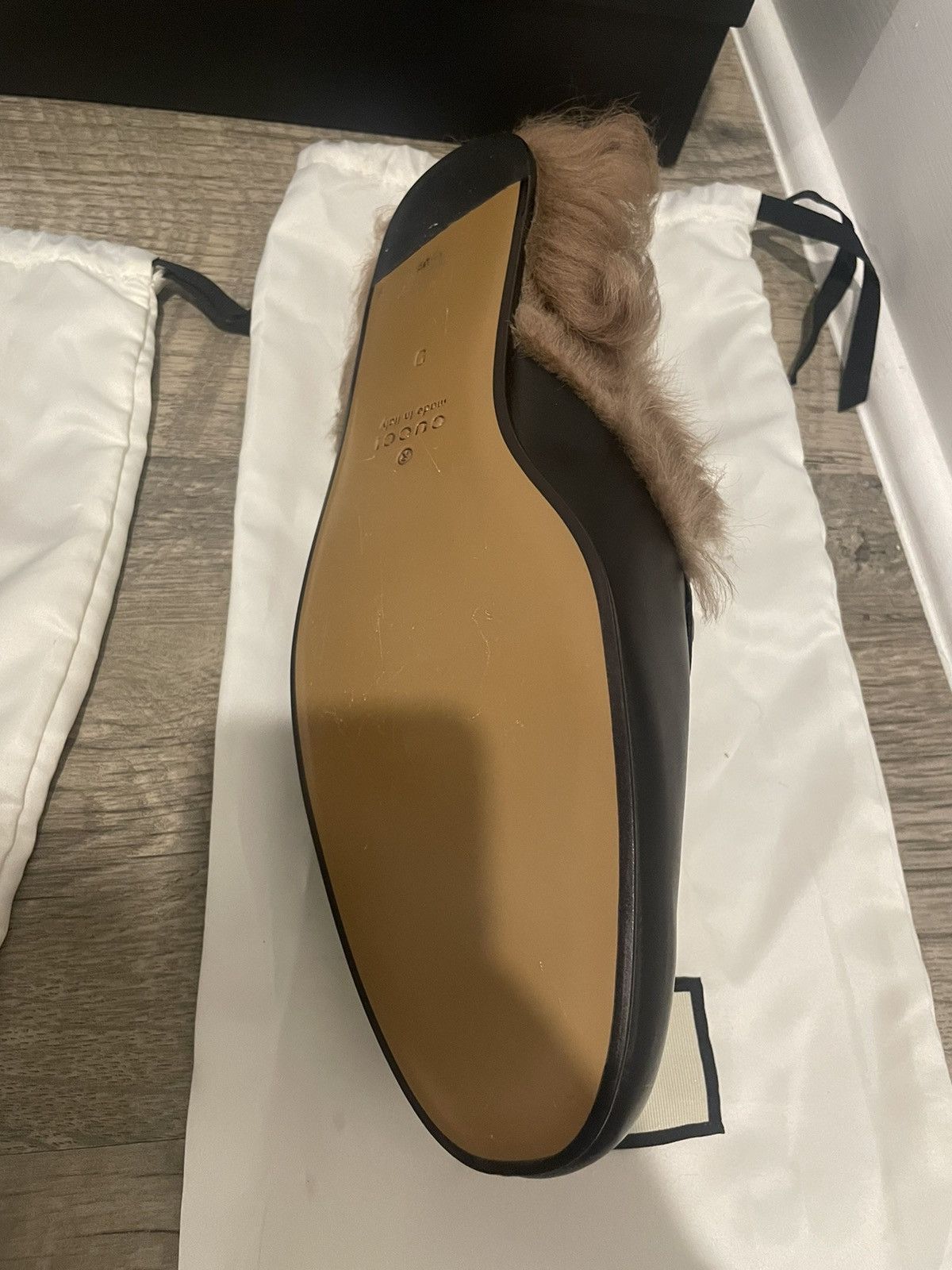 Gucci Gucci Princetown Fur Black Leather Rare Sold Out Size US 9 / EU 42 - 15 Thumbnail