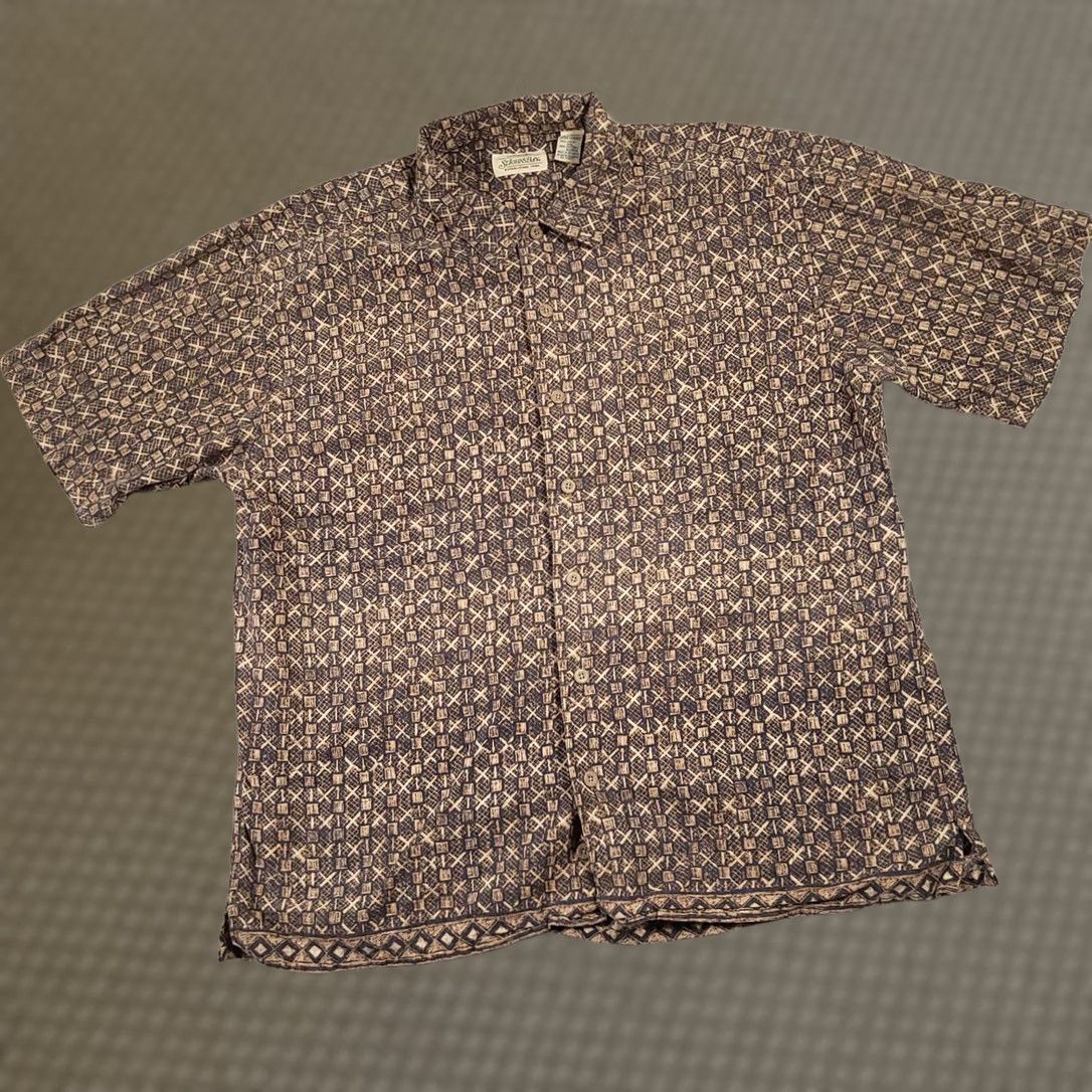 Vintage VINTAGE St John's Bay Shirt Mens XL Brown Hawaiian Tropical Casual Button Up Linen Shirt Size US XL / EU 56 / 4 - 1 Thumbnail