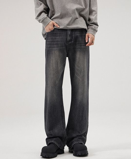 Japanese Brand American-style distressed retro men's flared curved jeans Size US 32 / EU 48 - 1 Thumbnail
