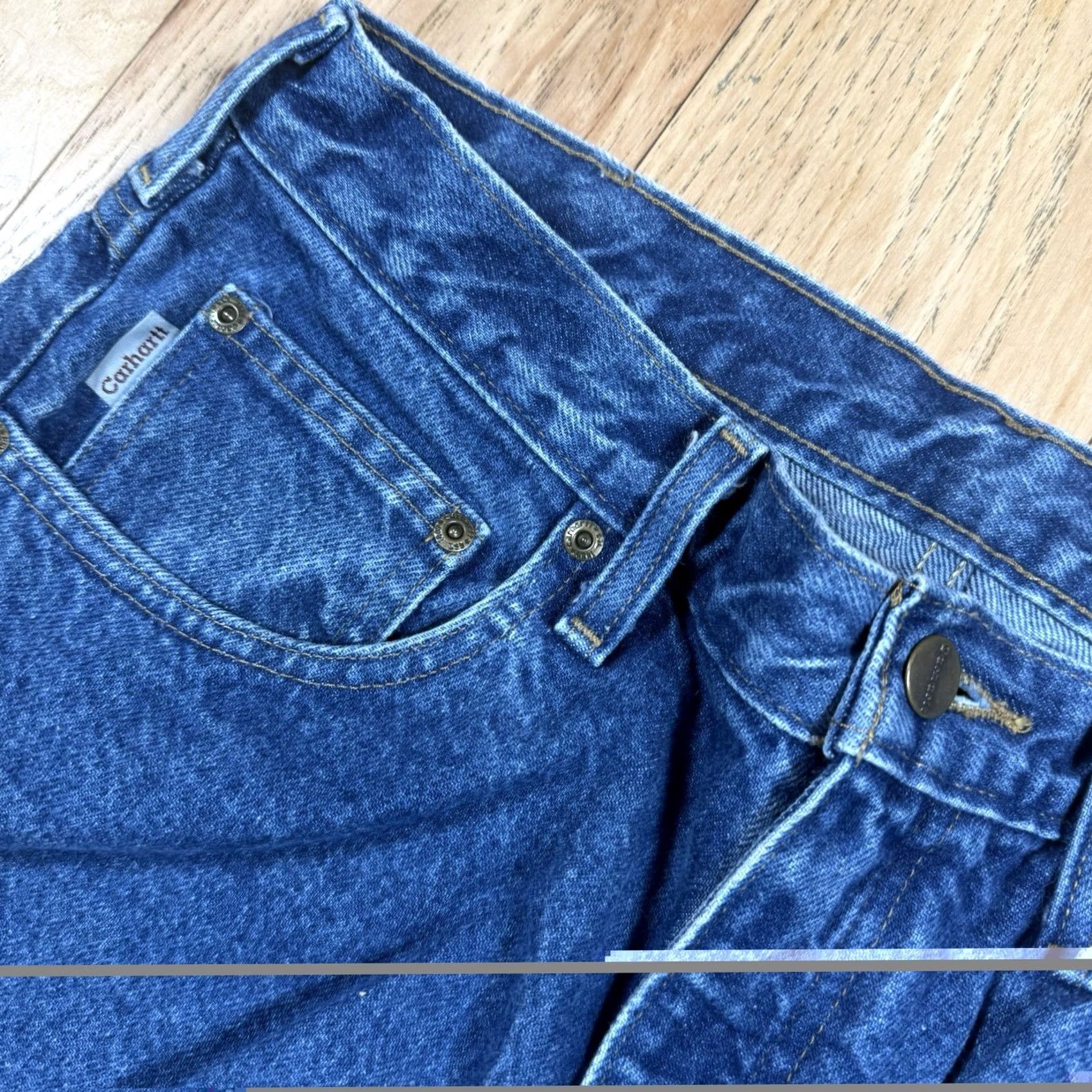 Carhartt VINTAGE Carhartt Jeans Mens 32x30 Blue Regular Straight Fit 32 Inseam Mens Jeans Blue Straight Carhartt VTG 34 tag caution Size US 32 / EU 48 - 5 Thumbnail