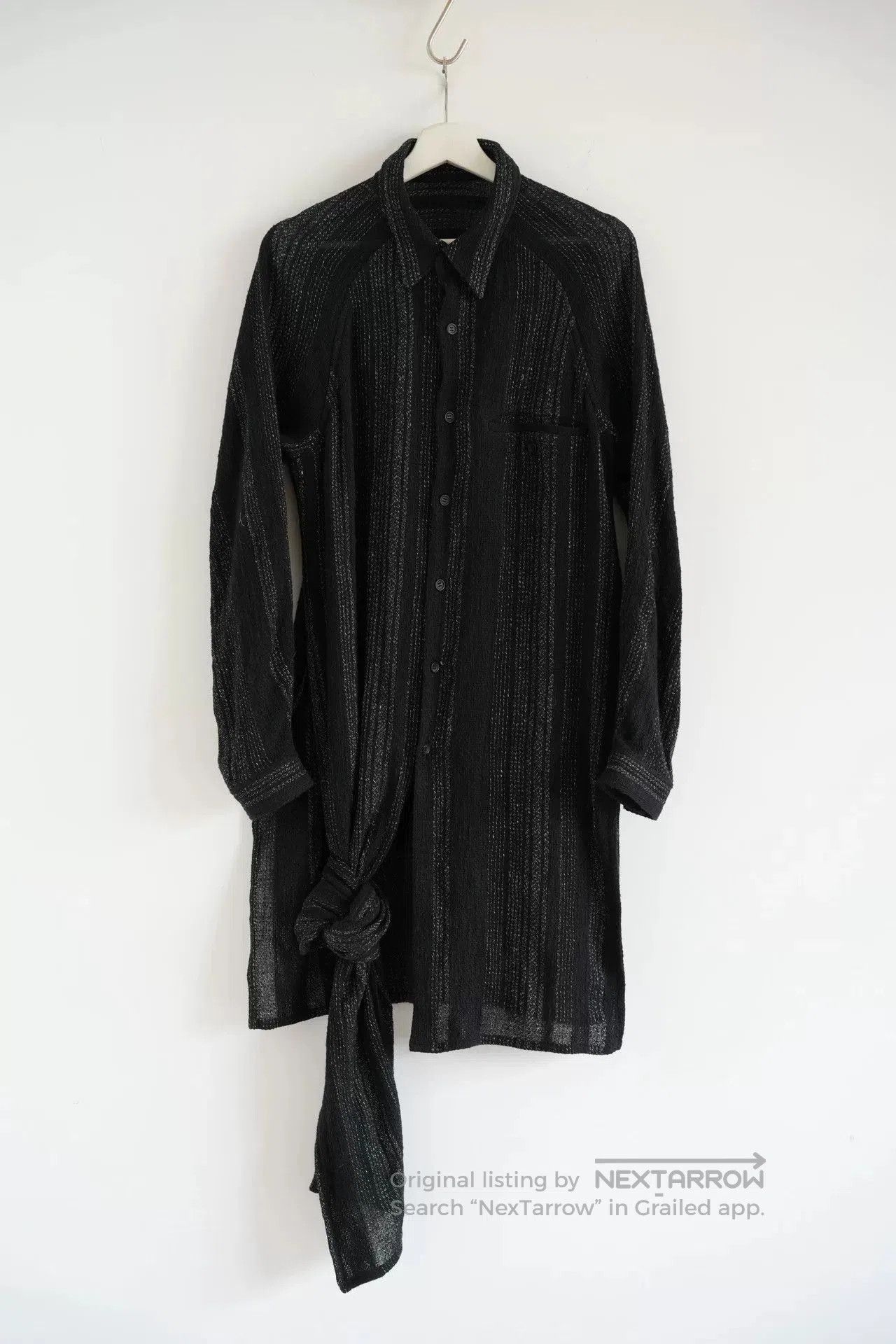 yohji yamamoto twisted long shirt.