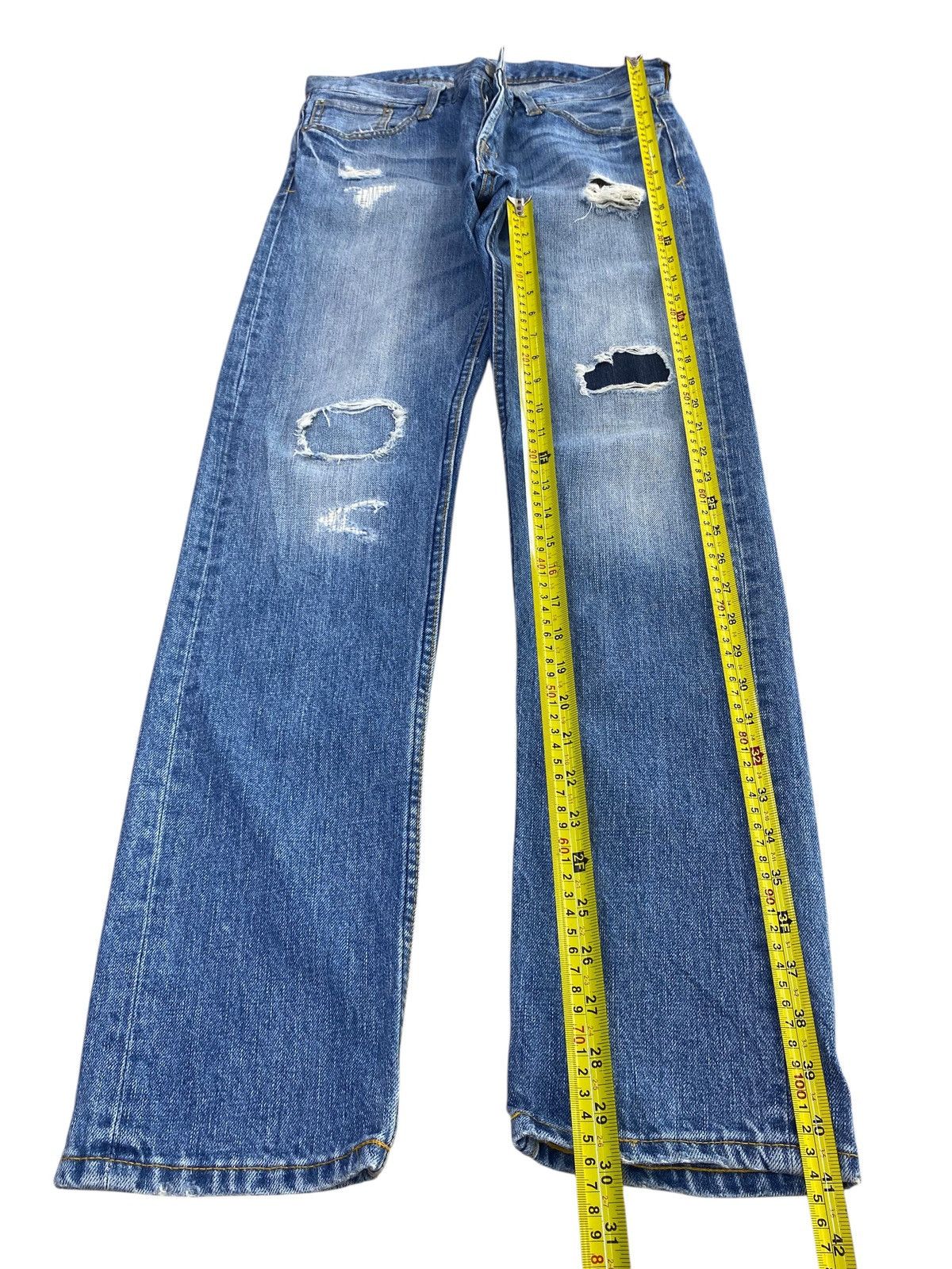 Other Stooge & Co Faded Wash Style Ripped Patchwork Jeans Size US 30 / EU 46 - 7 Thumbnail