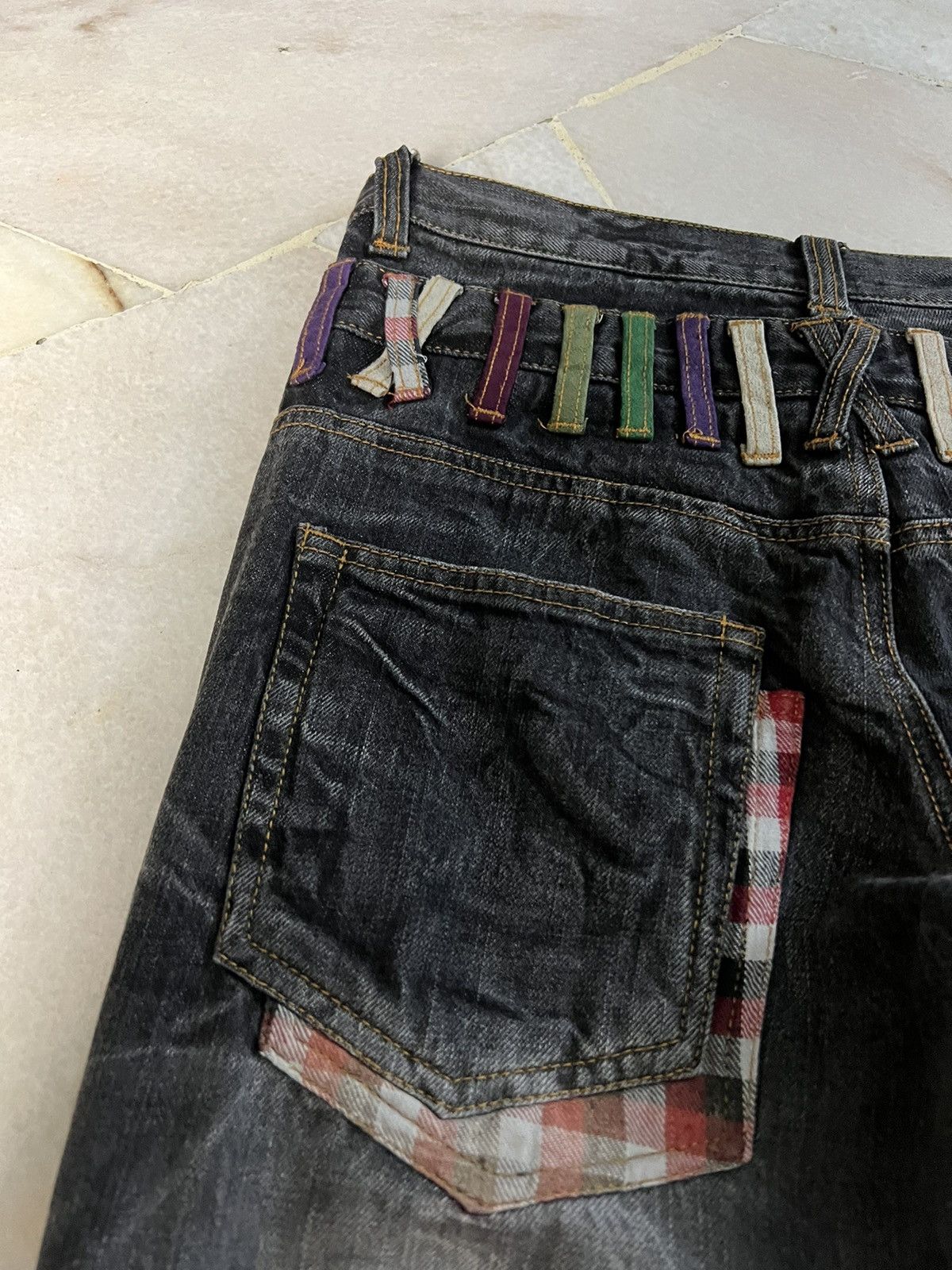 Japanese Brand NYLAUS CLOTHING DOUBLE WAIST JEANS VERY RARE Size US 30 / EU 46 - 9 Thumbnail