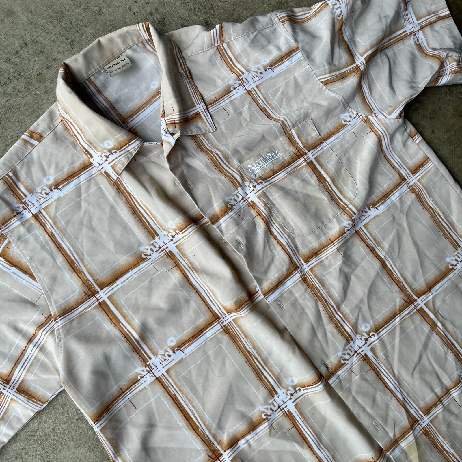 Vintage VINTAGE SOUTHPOLE Y2K BUTTON UP SHIRT XL BAGGY HIPHOP Size US XL / EU 56 / 4 - 2 Thumbnail