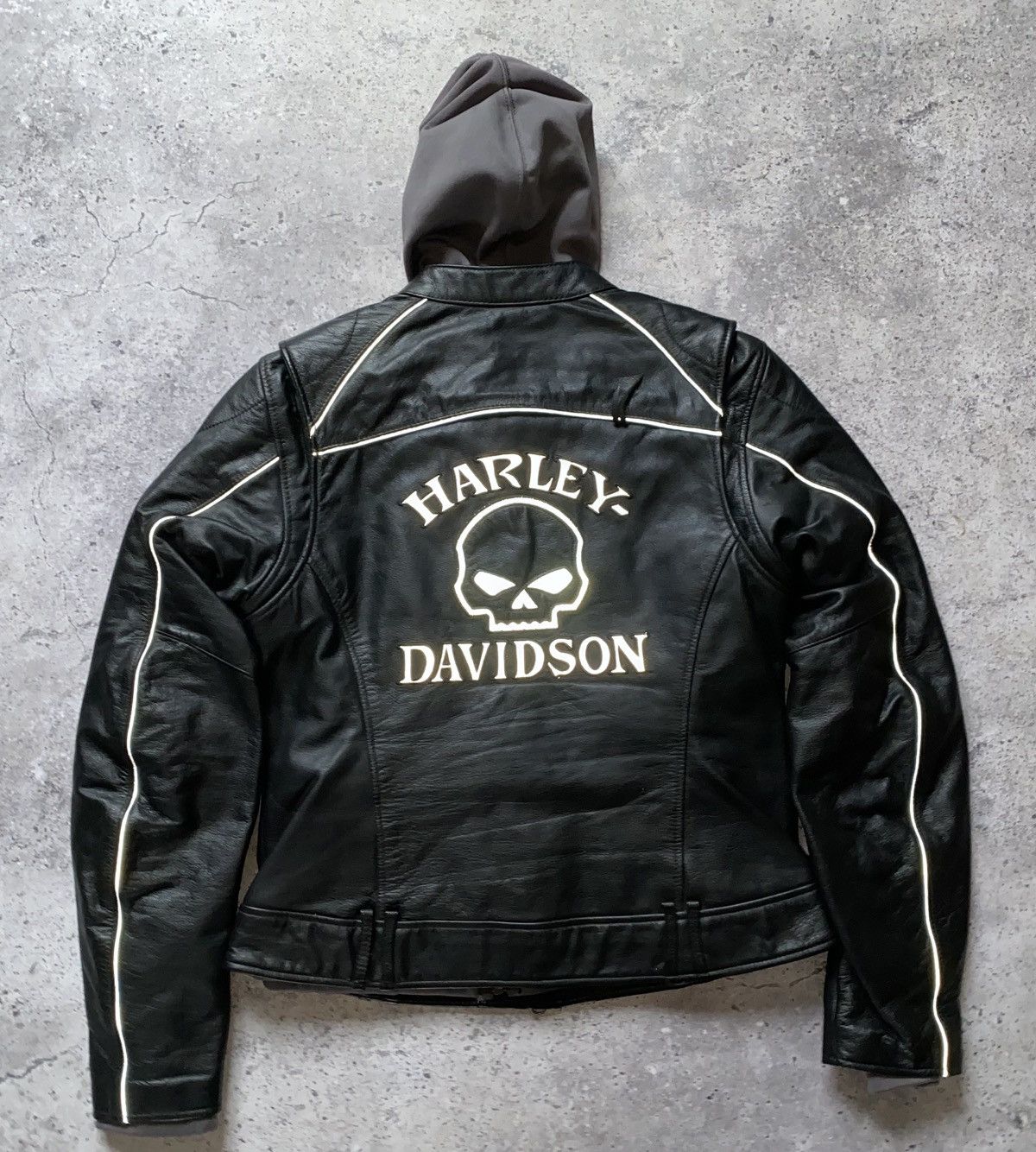 Harley Davidson Harley Davidson Willie G Skull Leather Jacket Reflective Y2K Size M / US 6-8 / IT 42-44 - 20 Thumbnail
