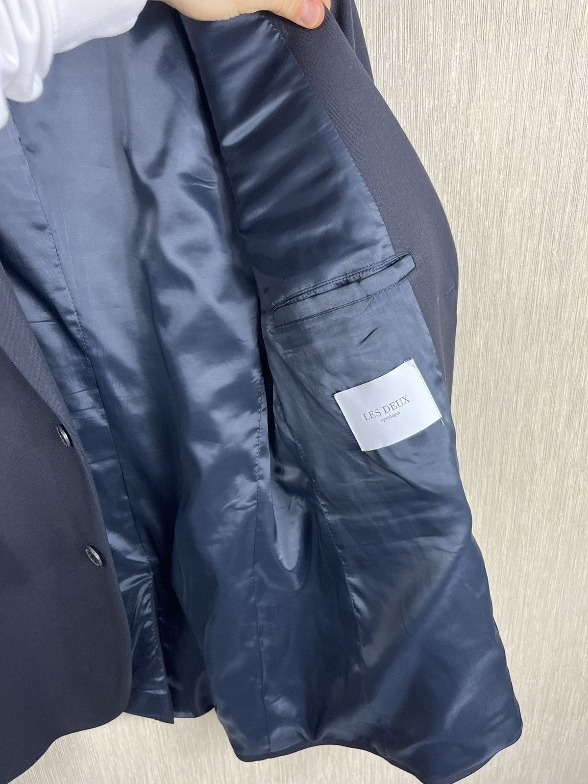 Designer × Les Deux Les Deux Copenhagen Como Blazer jacket navy luxury old money Size US XL / EU 56 / 4 - 13 Thumbnail