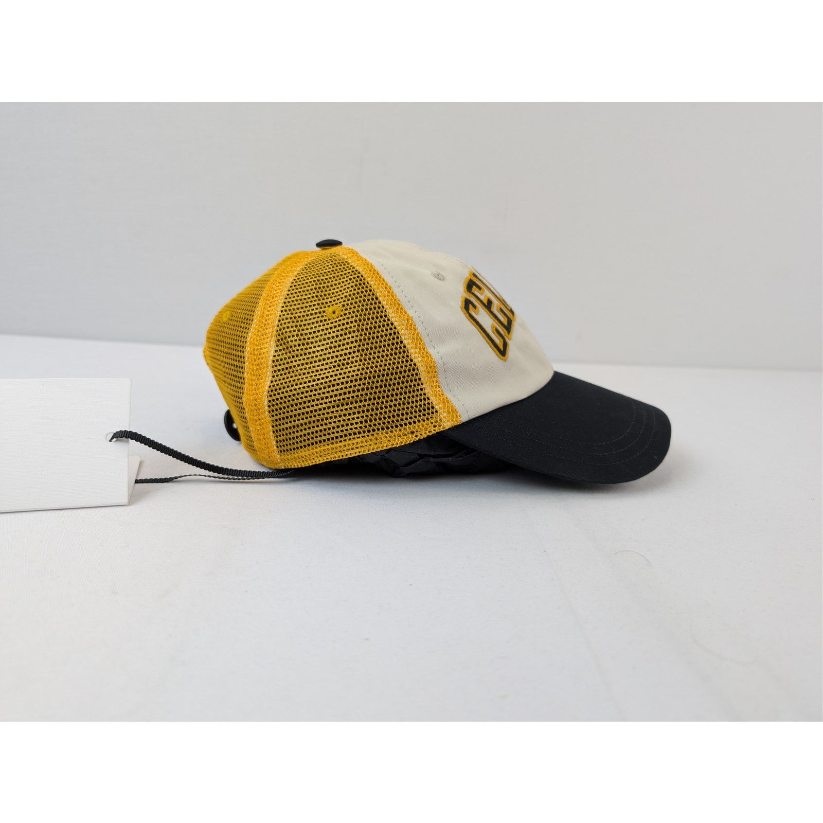 Celine o1rshd1 Size: M / mesh baseball Cap / Hat in Yellow/Beige Size ONE SIZE - 4 Thumbnail