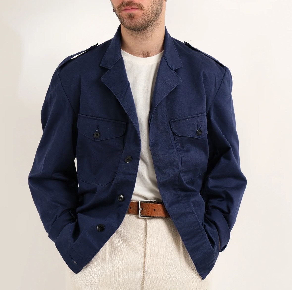 Vintage Swedish Military Chore Jacket Size US M / EU 48-50 / 2 - 3 Thumbnail