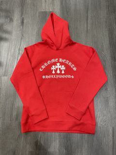 Chrome Hearts Cemetery Patches Hoodie Navy/Red