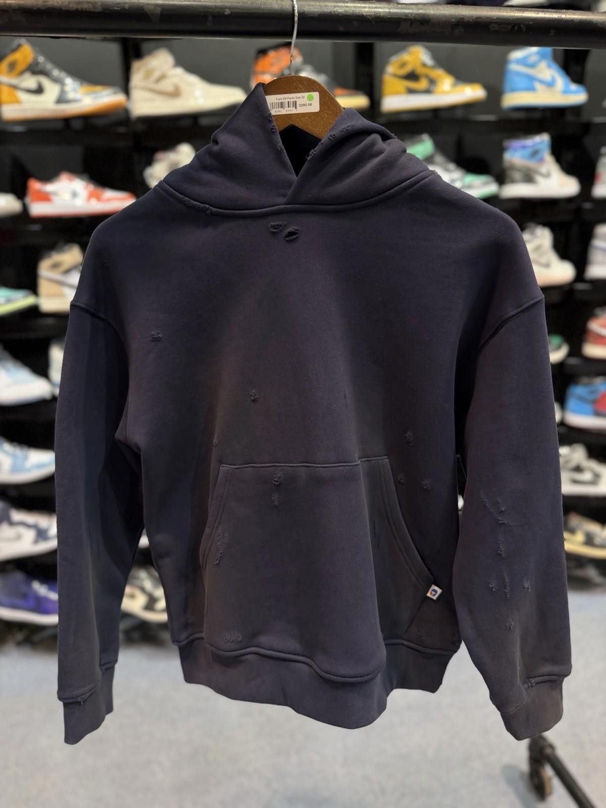 HMDD HMDD Blue Chim Distressed Hoodie Size (L) Brand New Size US L / EU 52-54 / 3 - 4 Thumbnail