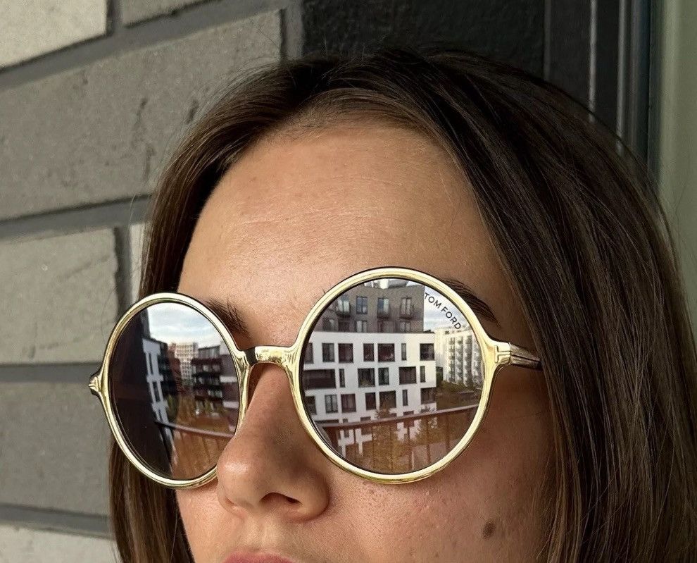 Tom Ford Tom Ford Ava-02 Gold Frame Women’s Round Sunglasses Size ONE SIZE - 9 Thumbnail