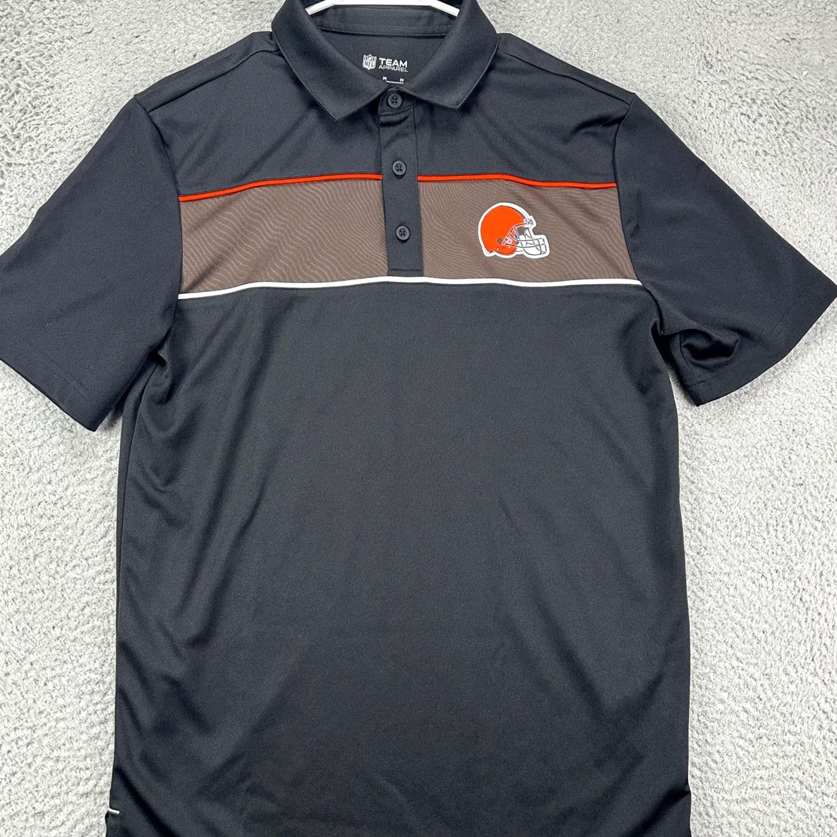 NFL Cleveland Browns NFL Polo Shirt Adult Medium Black Football Athletic Rugby Mens Size US M / EU 48-50 / 2 - 2 Thumbnail
