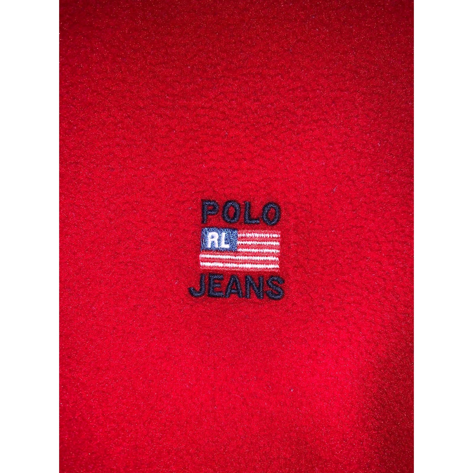 Ralph Lauren Sport Vintage Polo Jeans Co Fleece Quarter Zip XL Red Flag Logo Size US XL / EU 56 / 4 - 2 Thumbnail