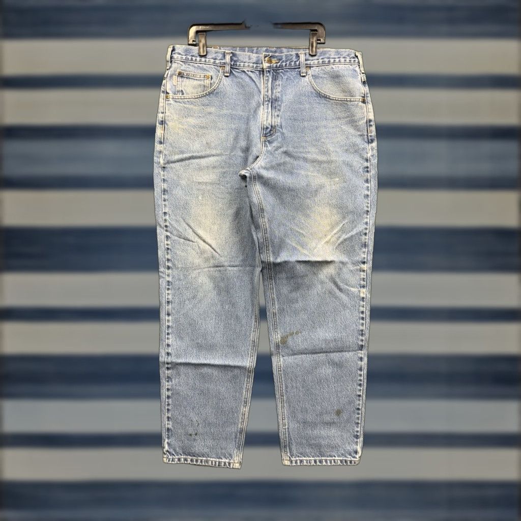Carhartt VINTAGE Carhartt Jeans Mens 40x32 Relaxed Blue Denim B17 DST Workwear Casual Carhartt B17 Logo 5-Pocket Mens Size US 40 / EU 56 - 1 Thumbnail
