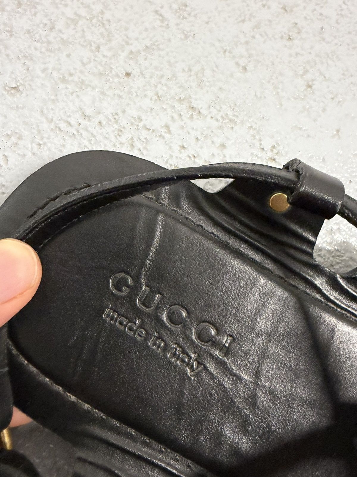 Gucci Gucci Leather Studded Sandals Size US 11 / IT 41 - 4 Thumbnail