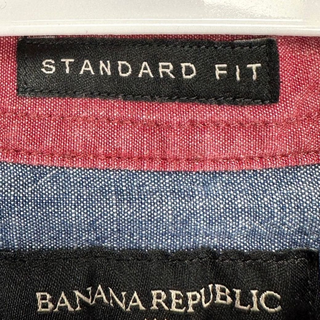 Banana Republic Banana Republic Button-Up Shirt Adult Medium Red Standard Fit Casual Pocket Mens Size US M / EU 48-50 / 2 - 6 Thumbnail