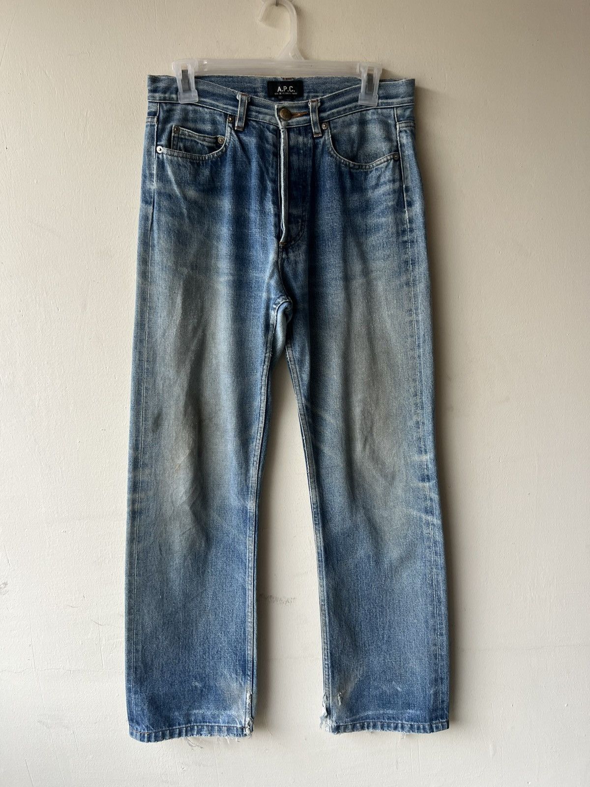 A.P.C. Vintage A.P.C. Japan Distress Dirty Mud Denim Selvedge Jeans Size US 29 - 16 Thumbnail